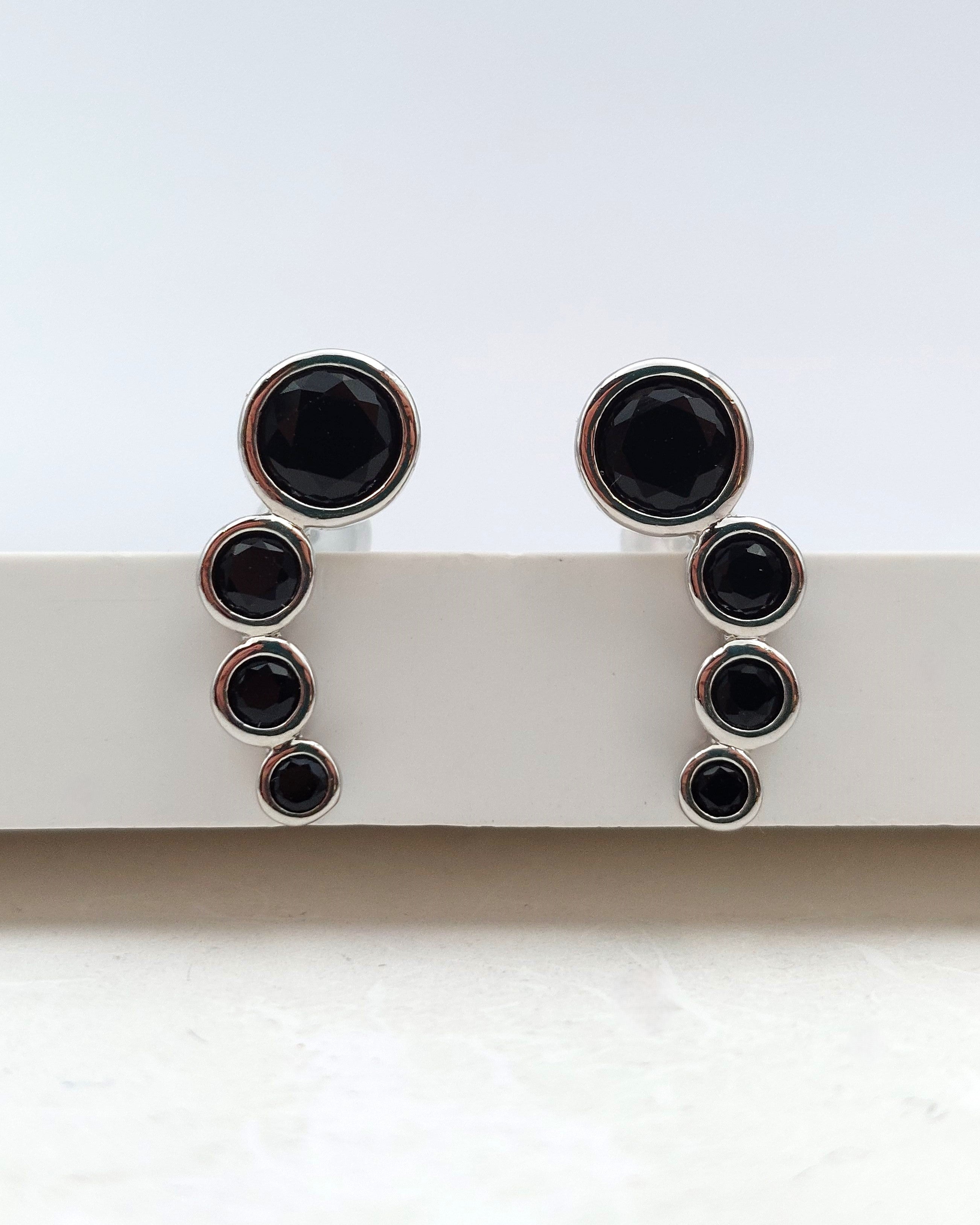 עגילי רצף זירקונים כסף