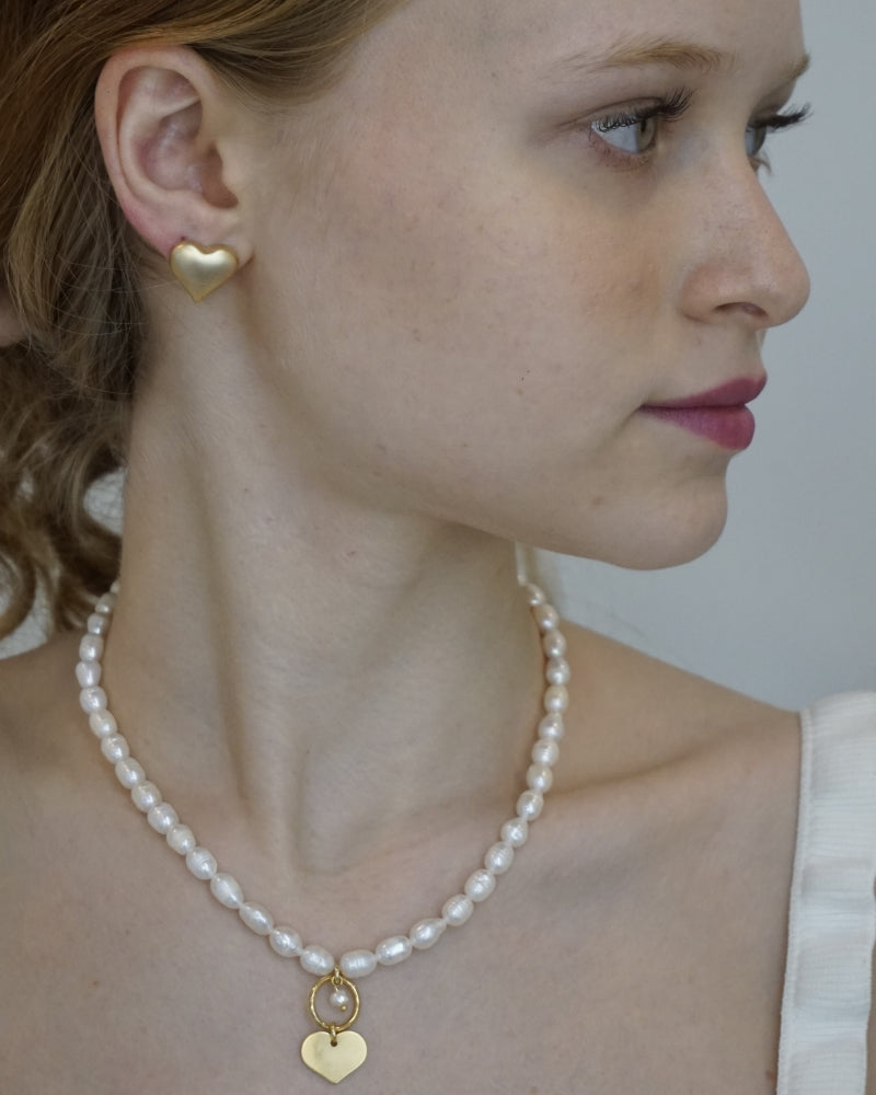 עגילי לבבות נפח צמודים