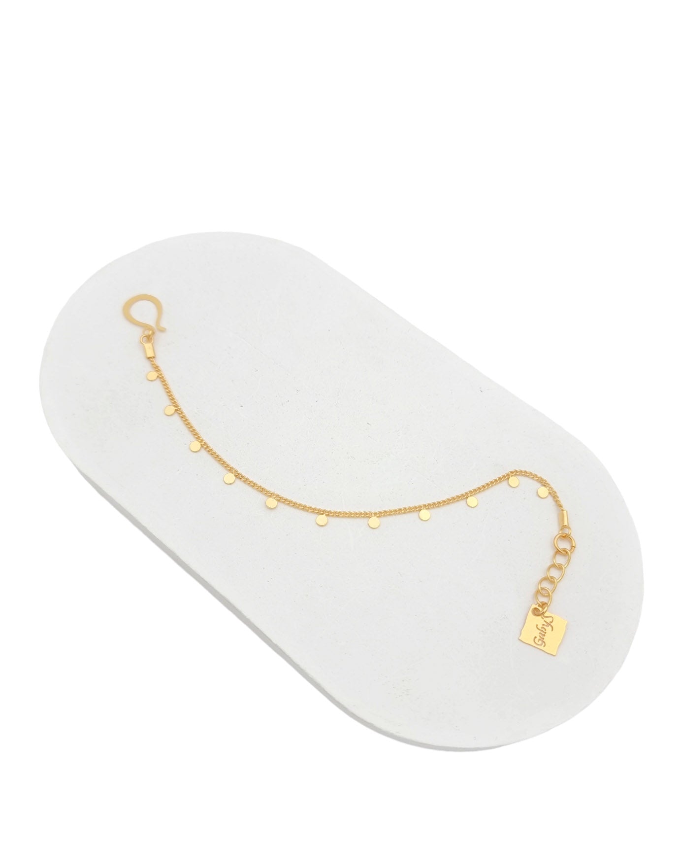 צמיד עיגולים עדין זהב