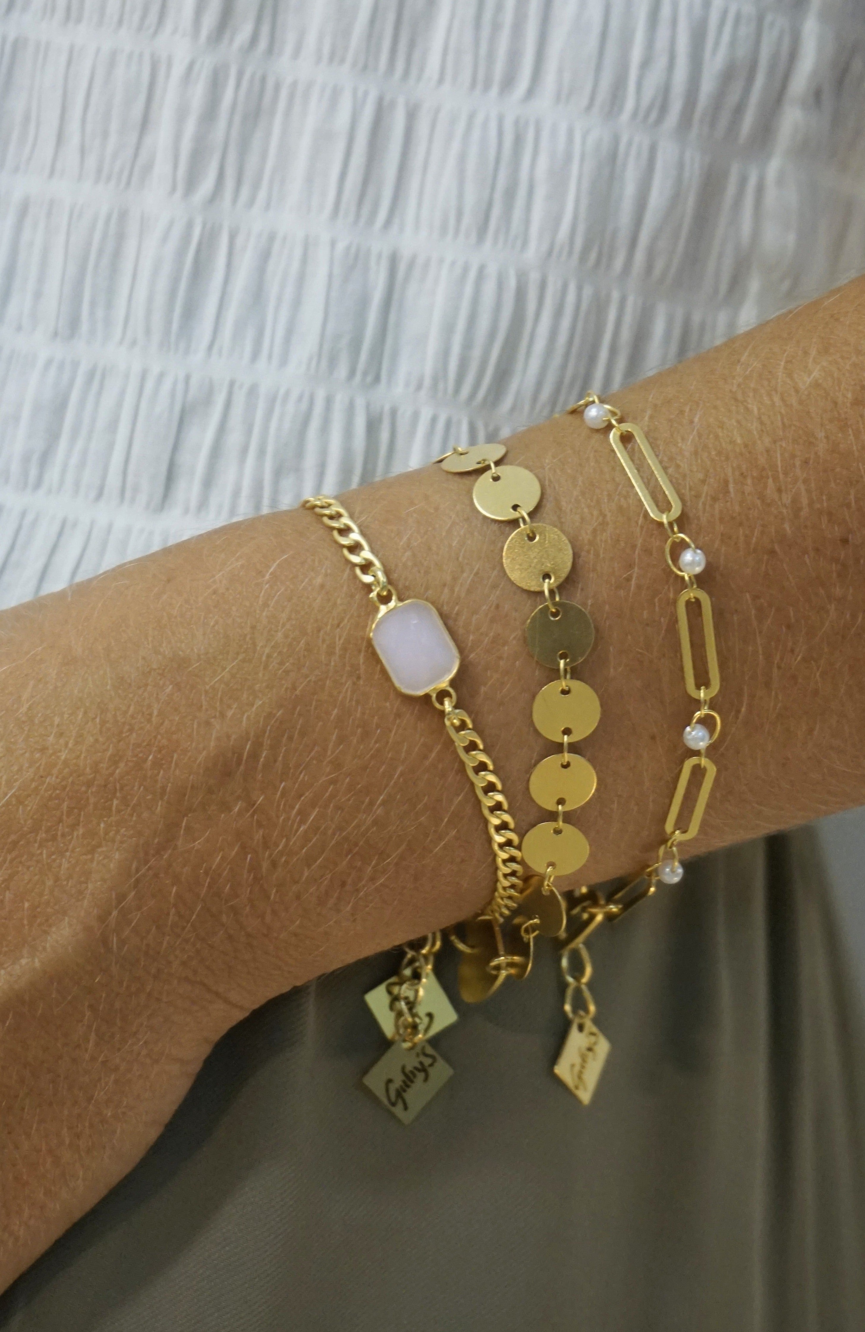 צמיד גורמט מלבן ורוד