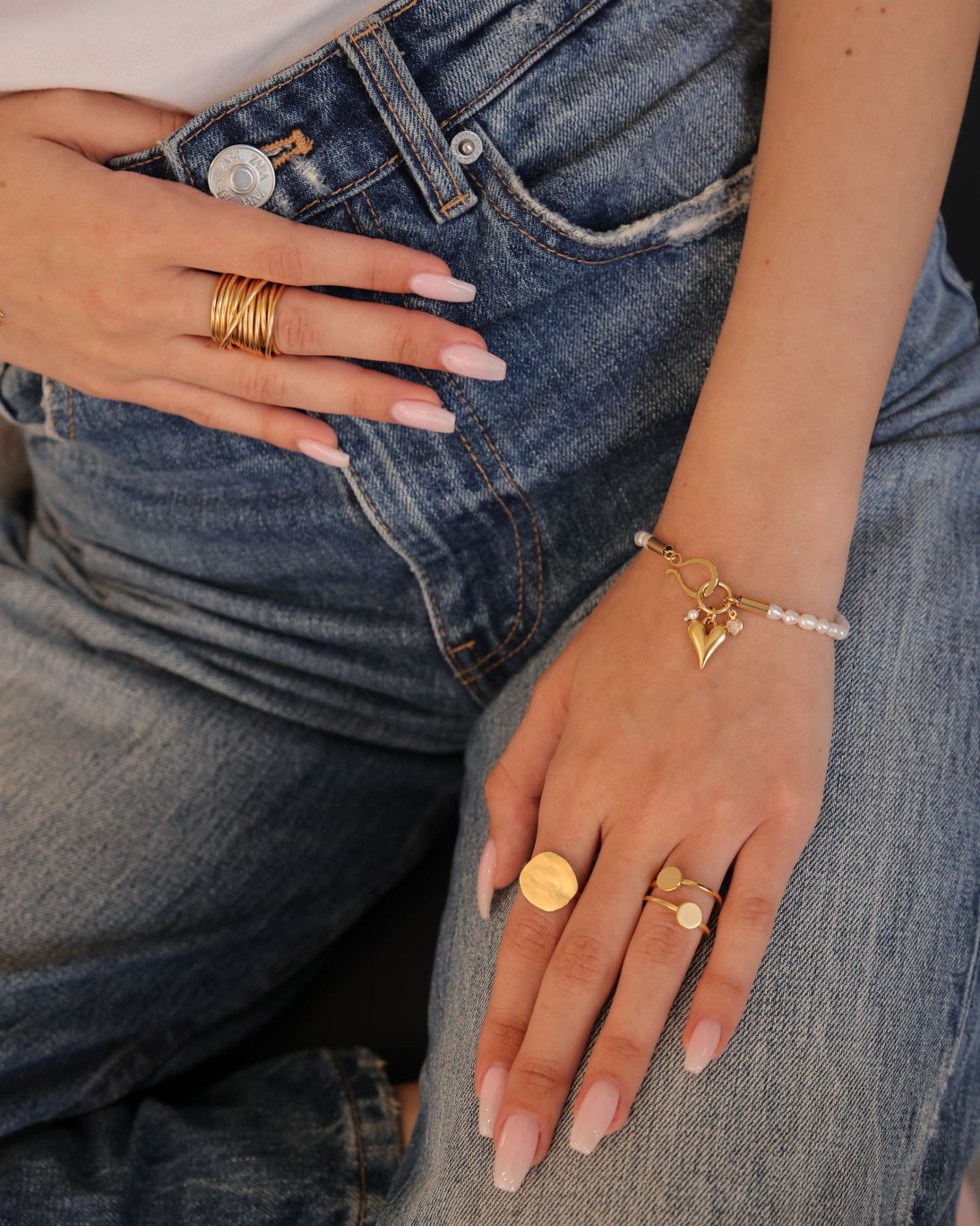 טבעת סליל עבודת יד זהב