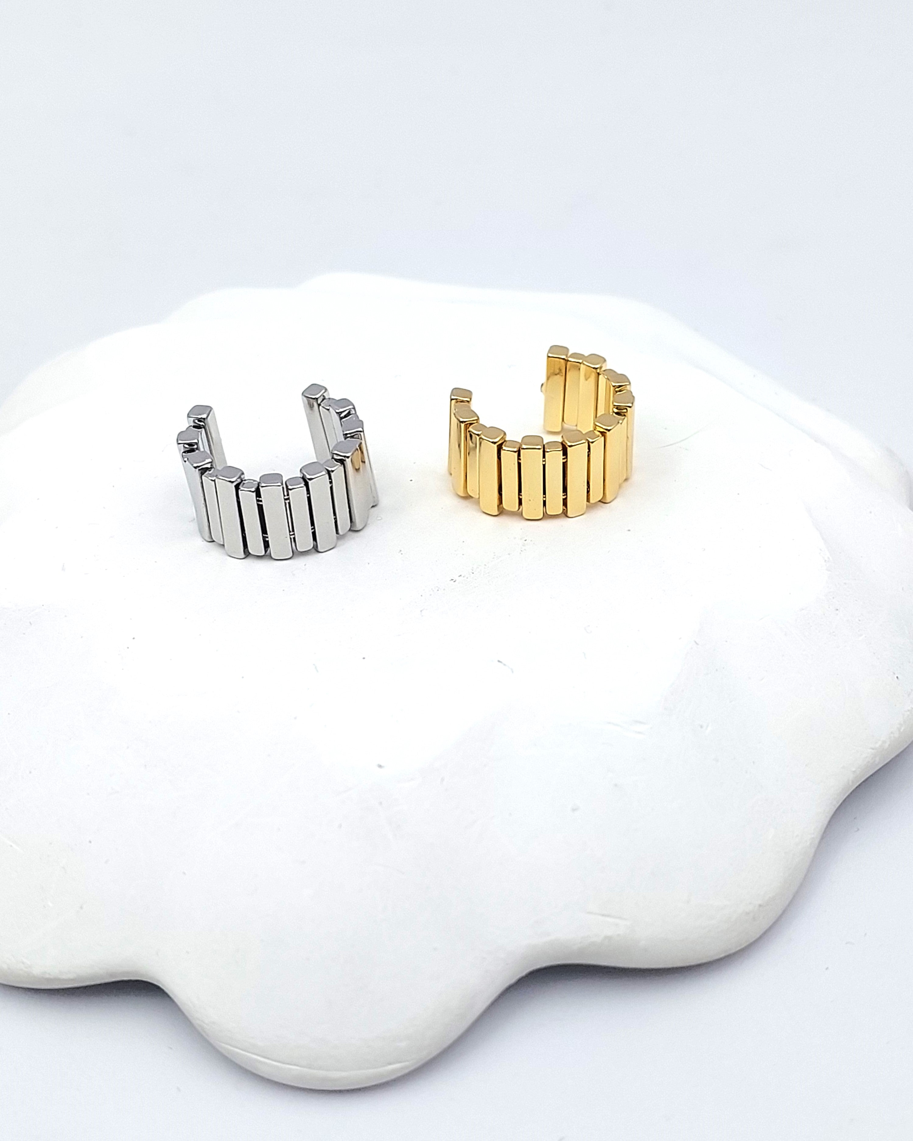 טבעת זרת פסים