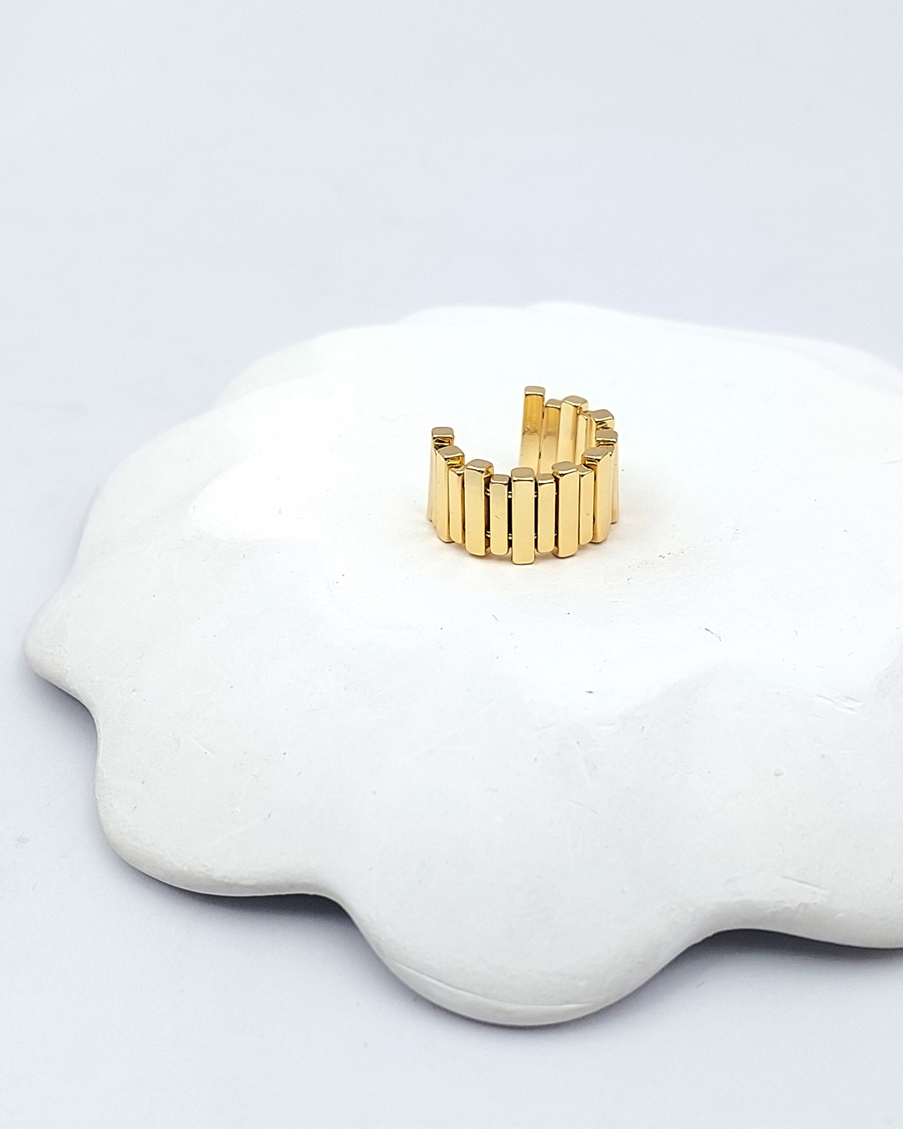 טבעת זרת פסים