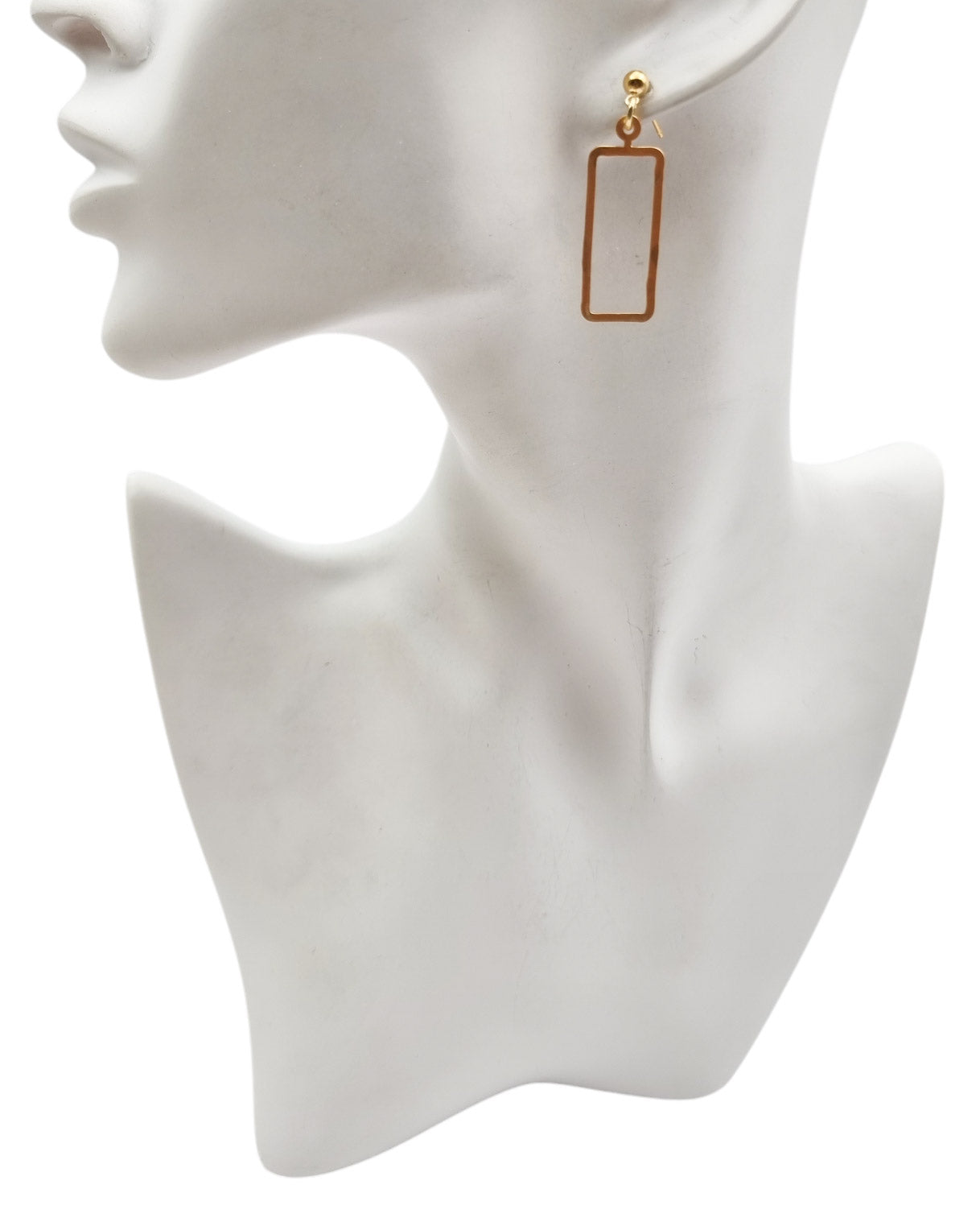 עגילי מלבן חלול קצרים