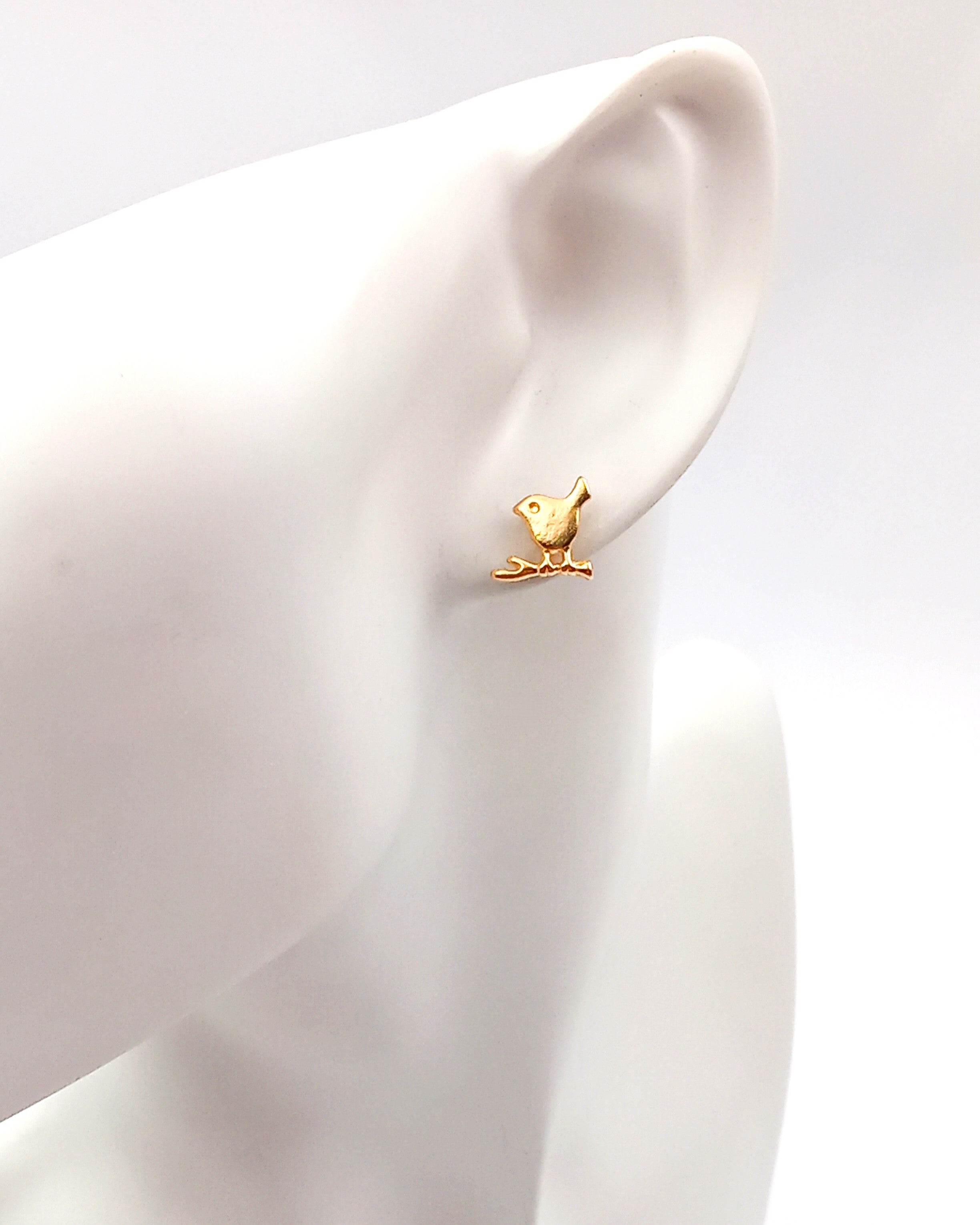 עגילי ציפור על ענף צמודים