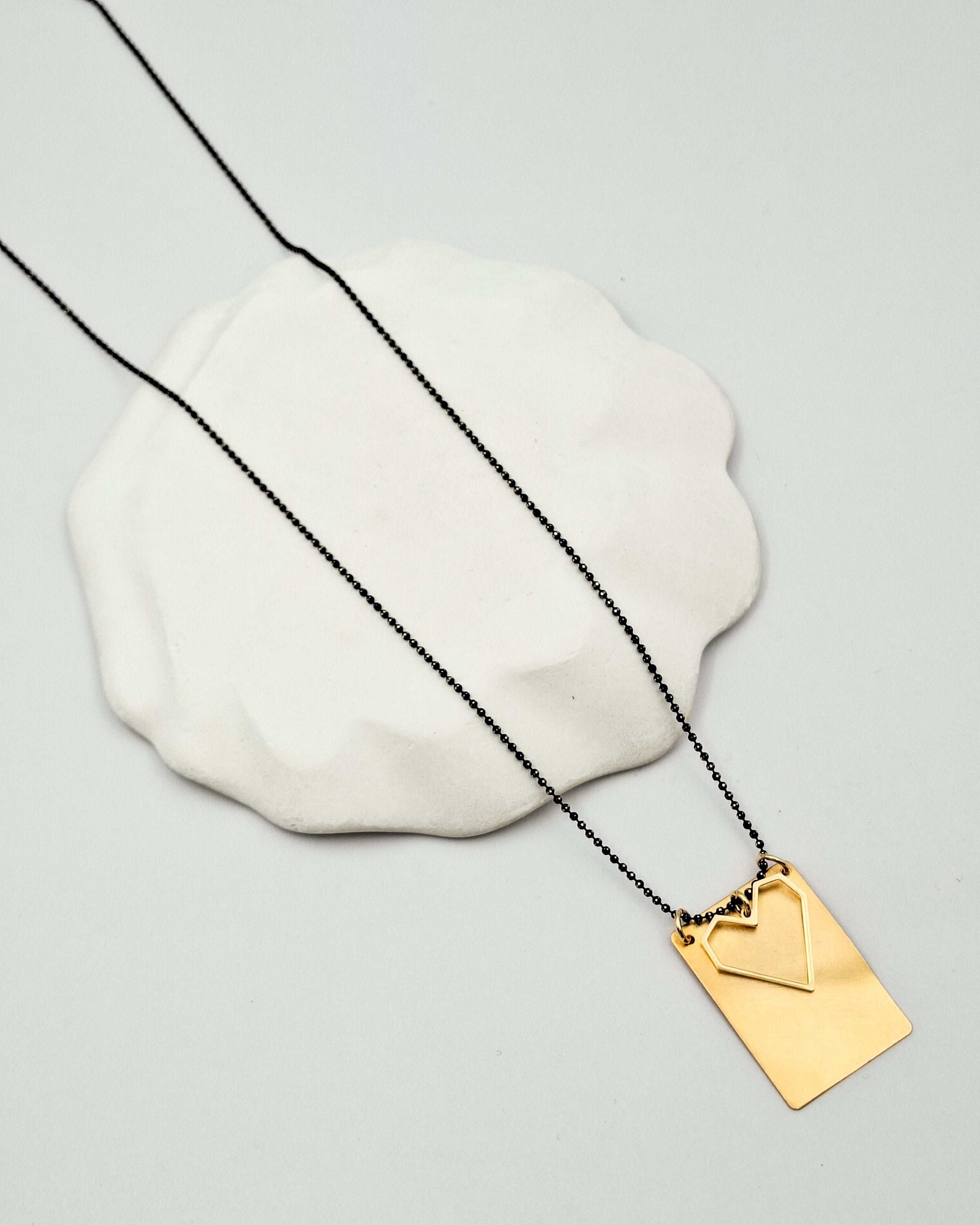 שרשרת מלבן לבבי