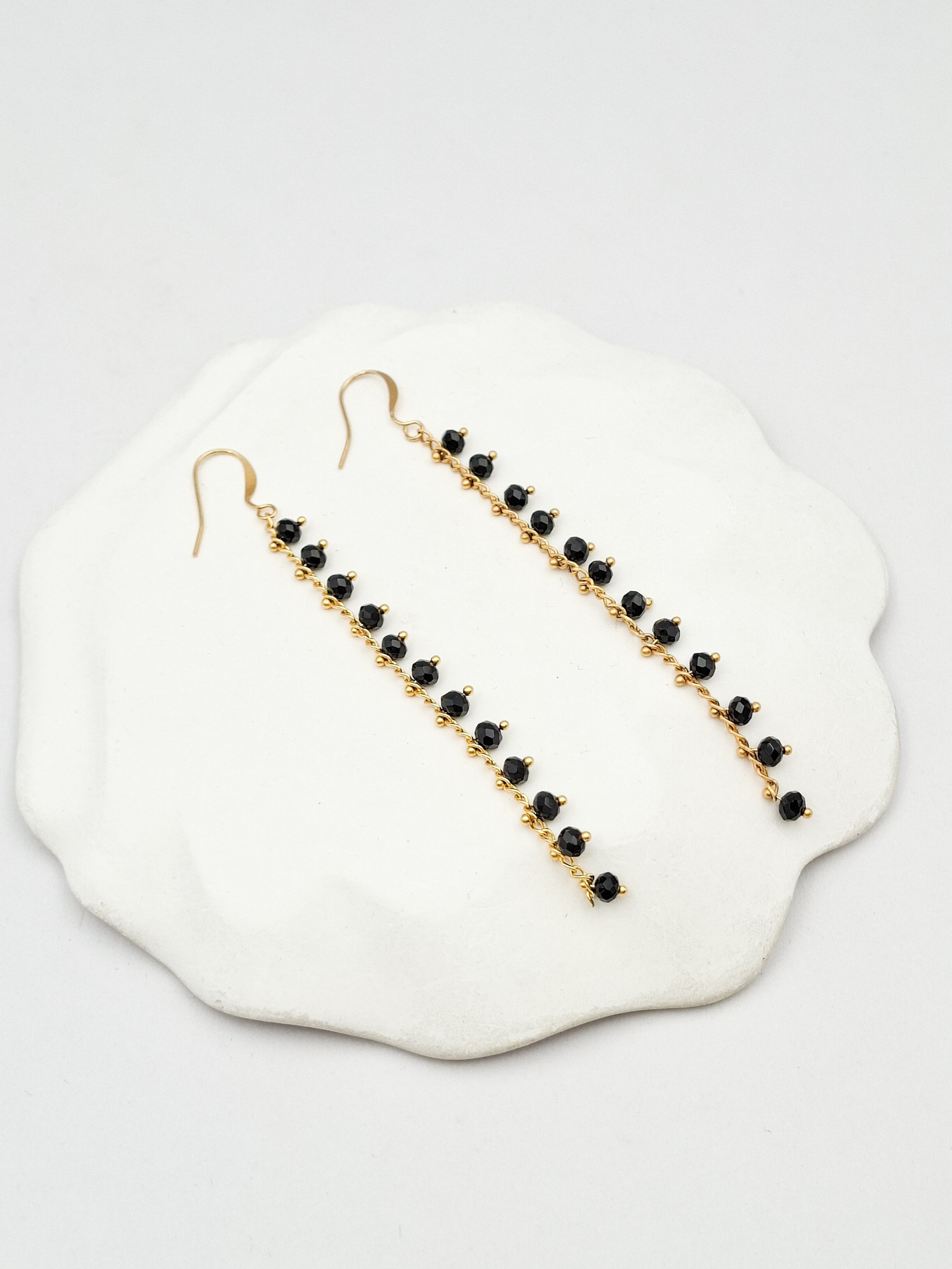 עגילי קריסטלים תלויים מיקה