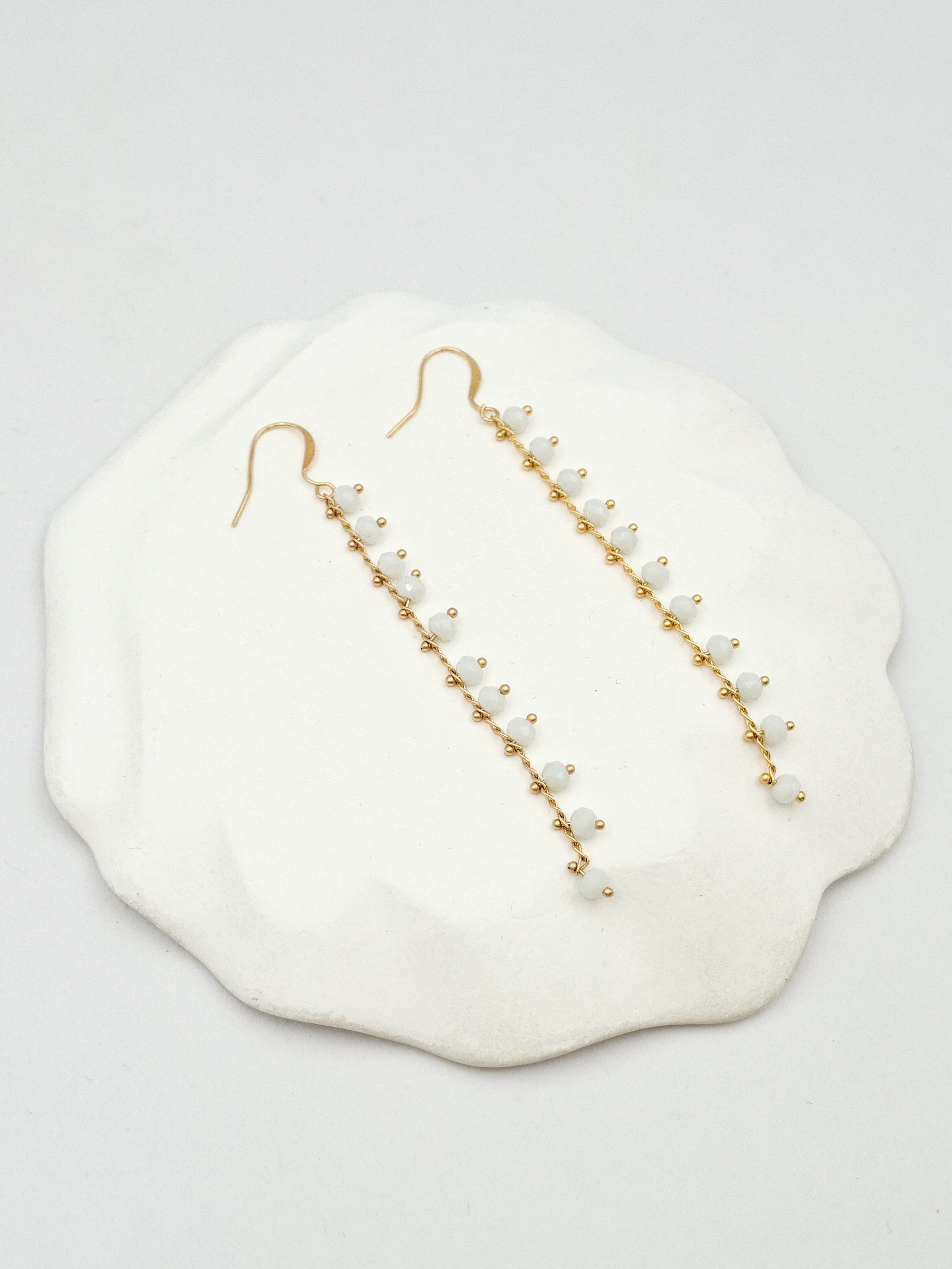 עגילי קריסטלים תלויים מיקה