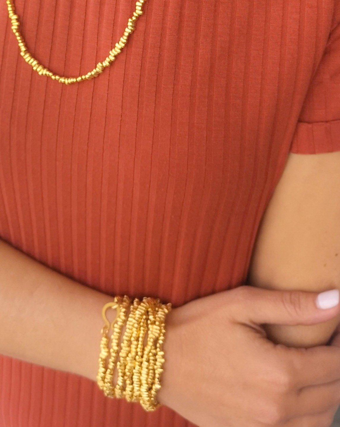 שרשרת פיתות עבודת יד ארוכה