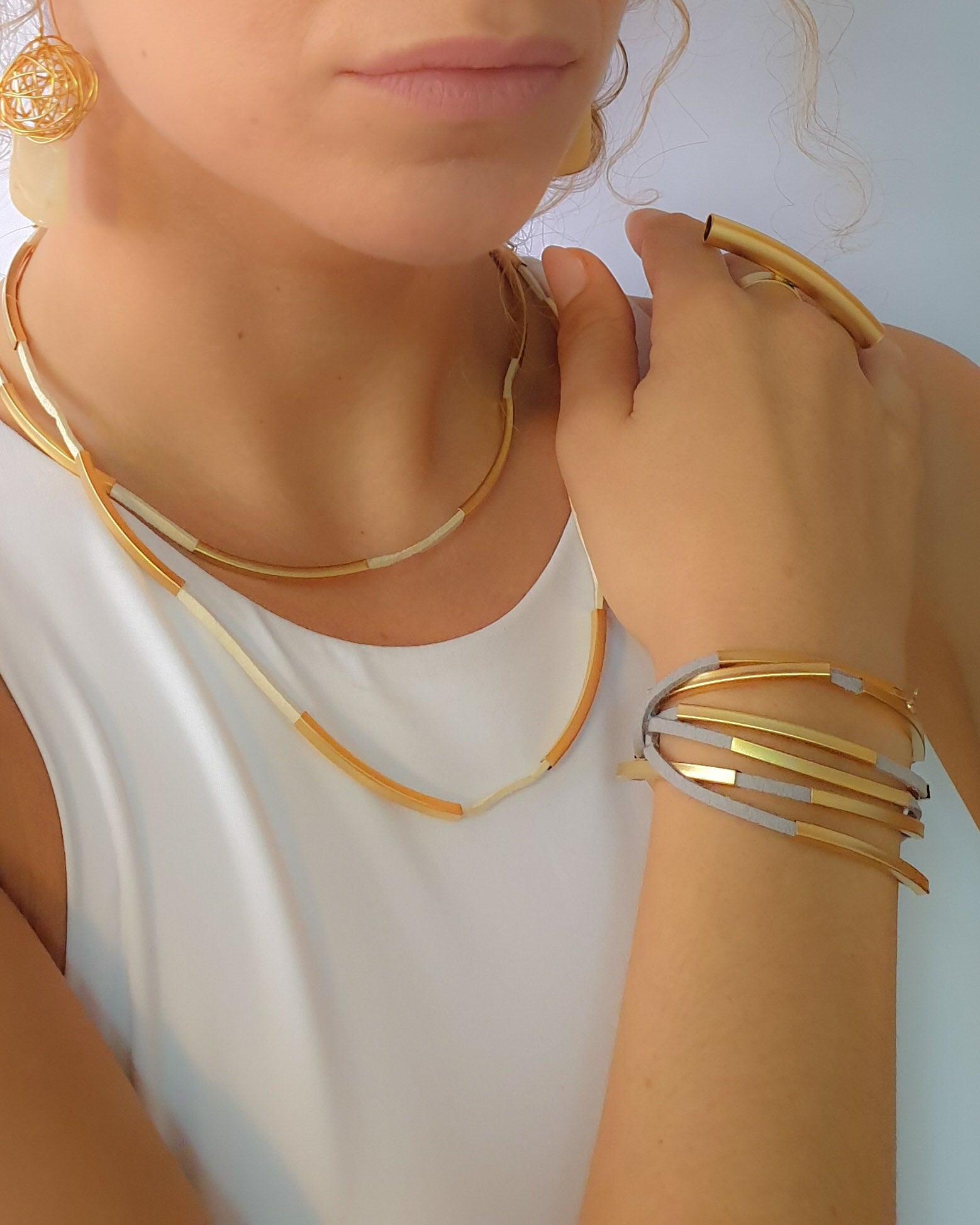 שרשרת צינורות כותנה מתלפפת