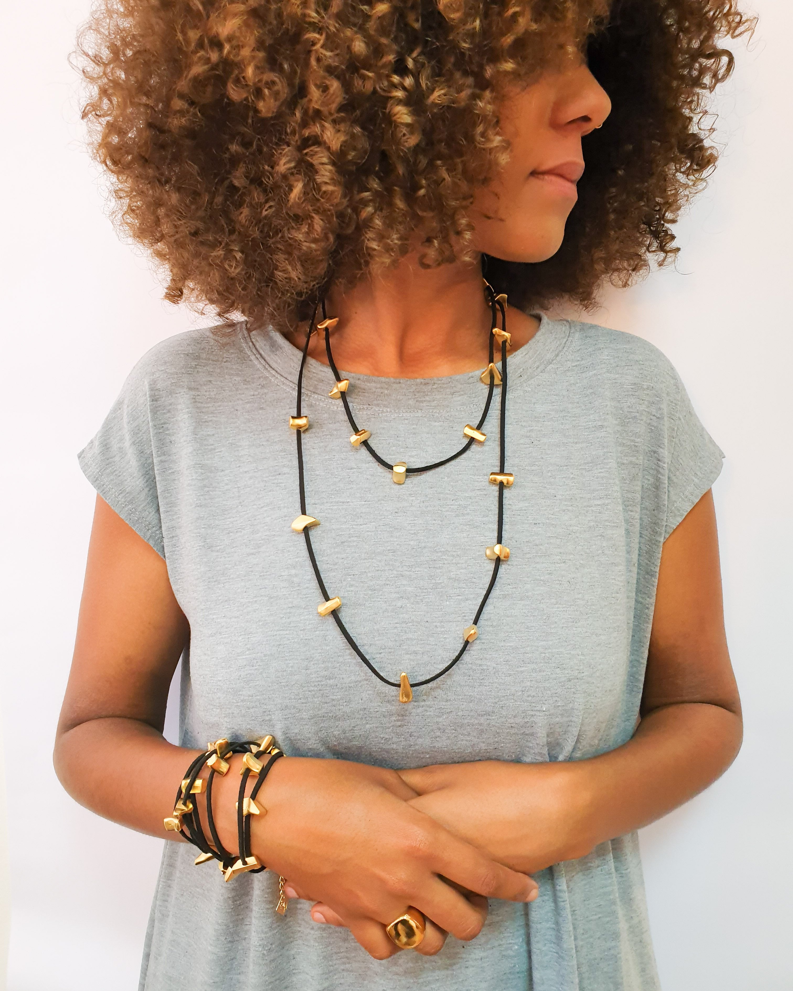 שרשרת פראי מרווח מתלפף כסף