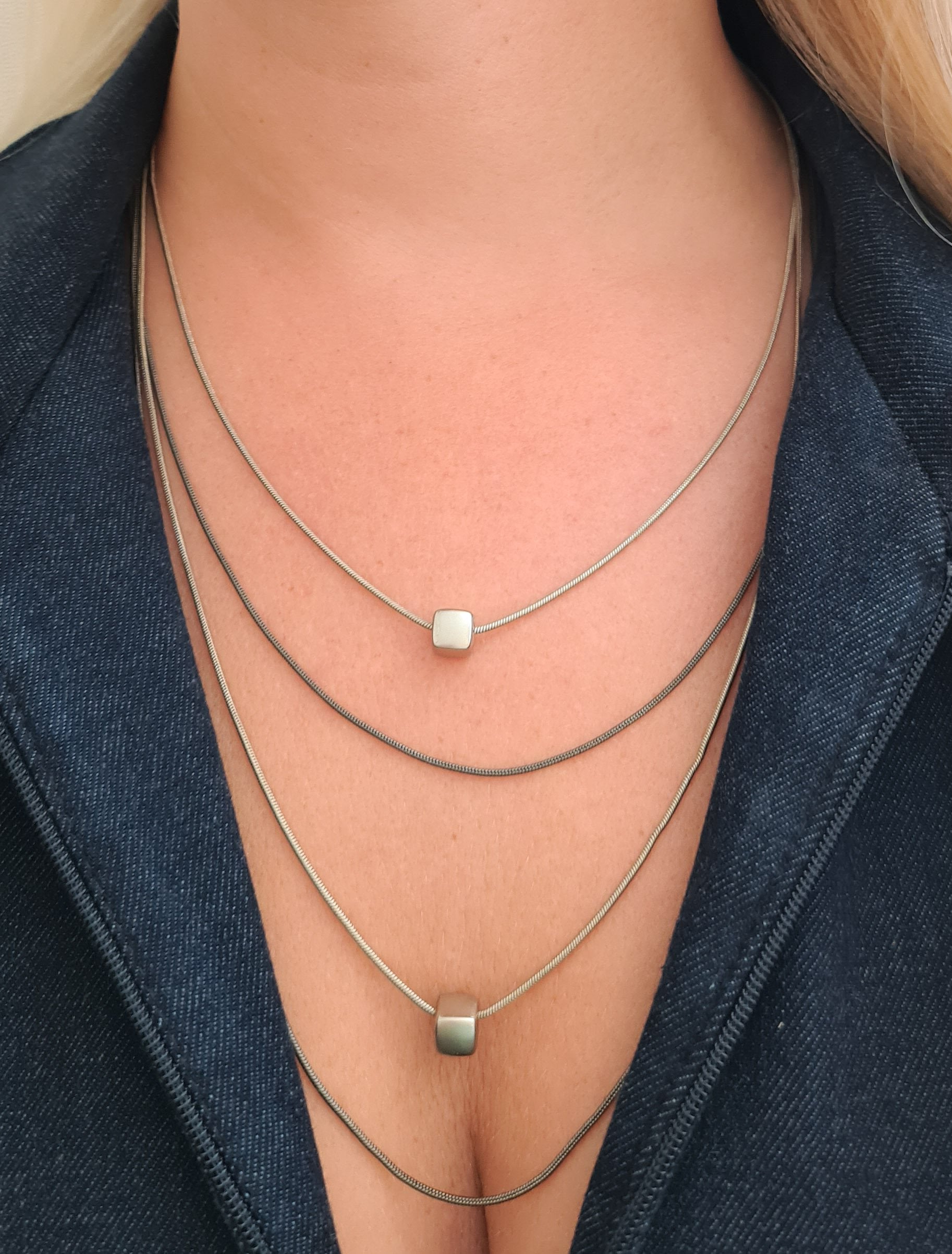 שרשרת   4 שכבות קוביות