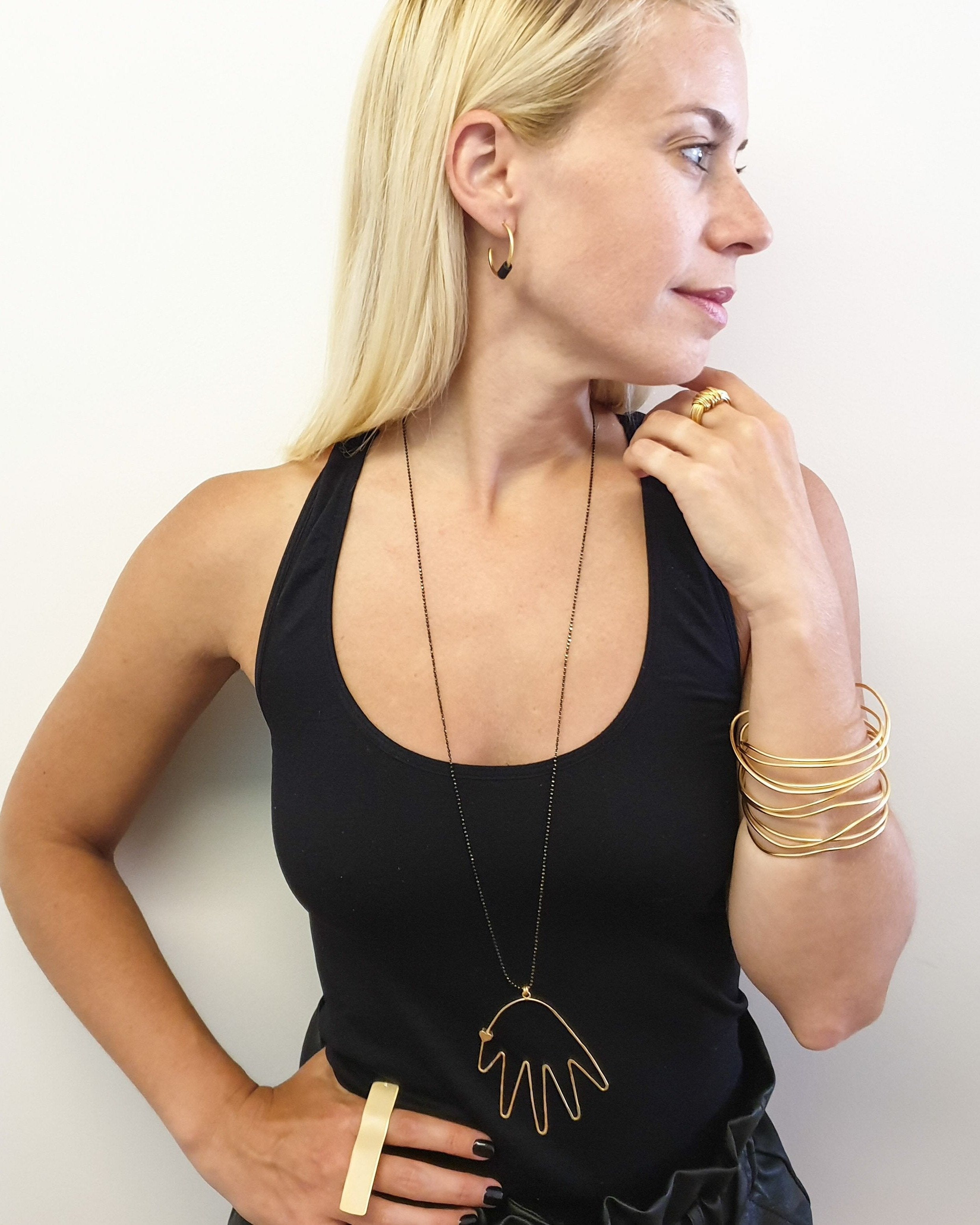 טבעת פרא עבודת יד זהב