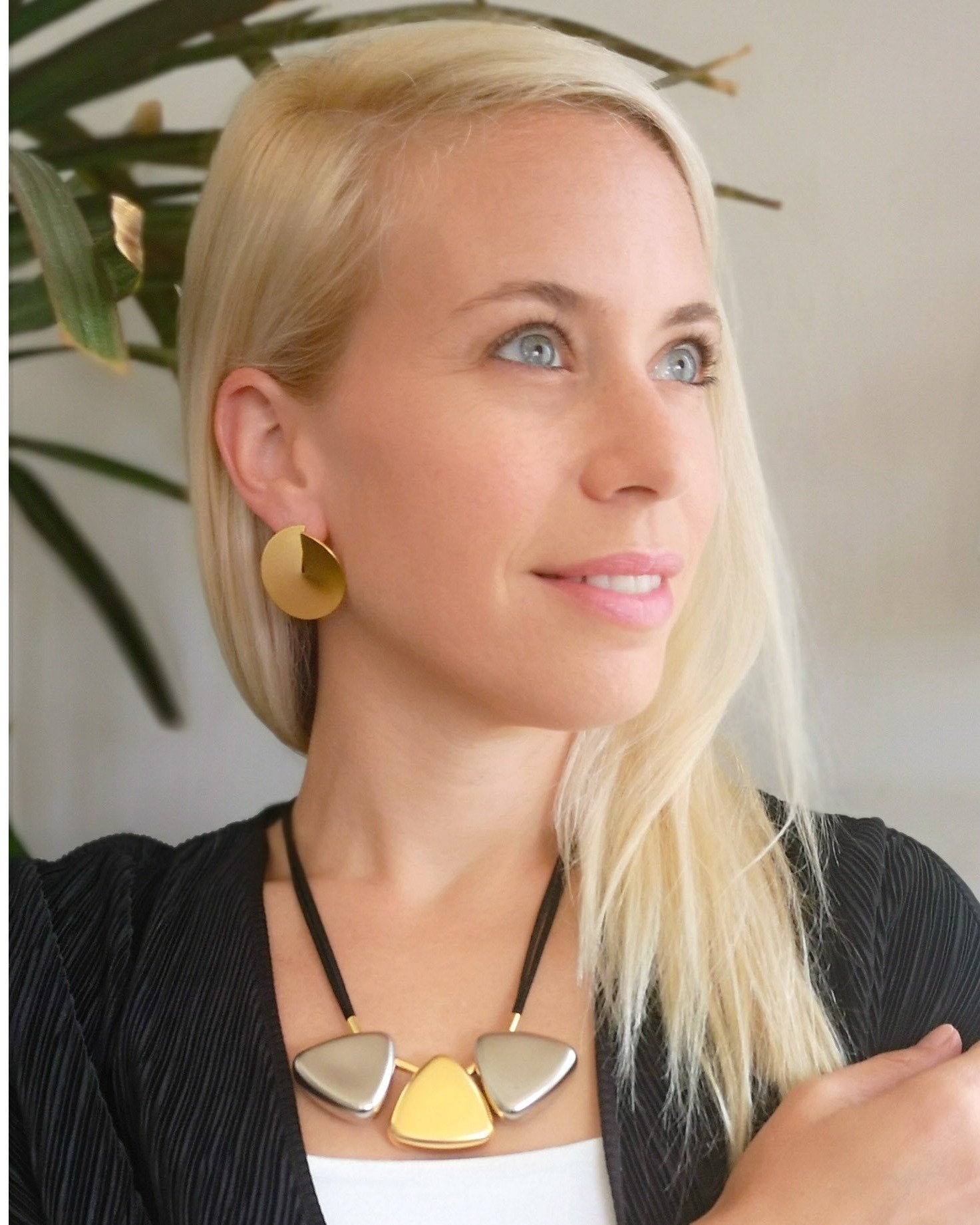 עגילי תקליט צמודים