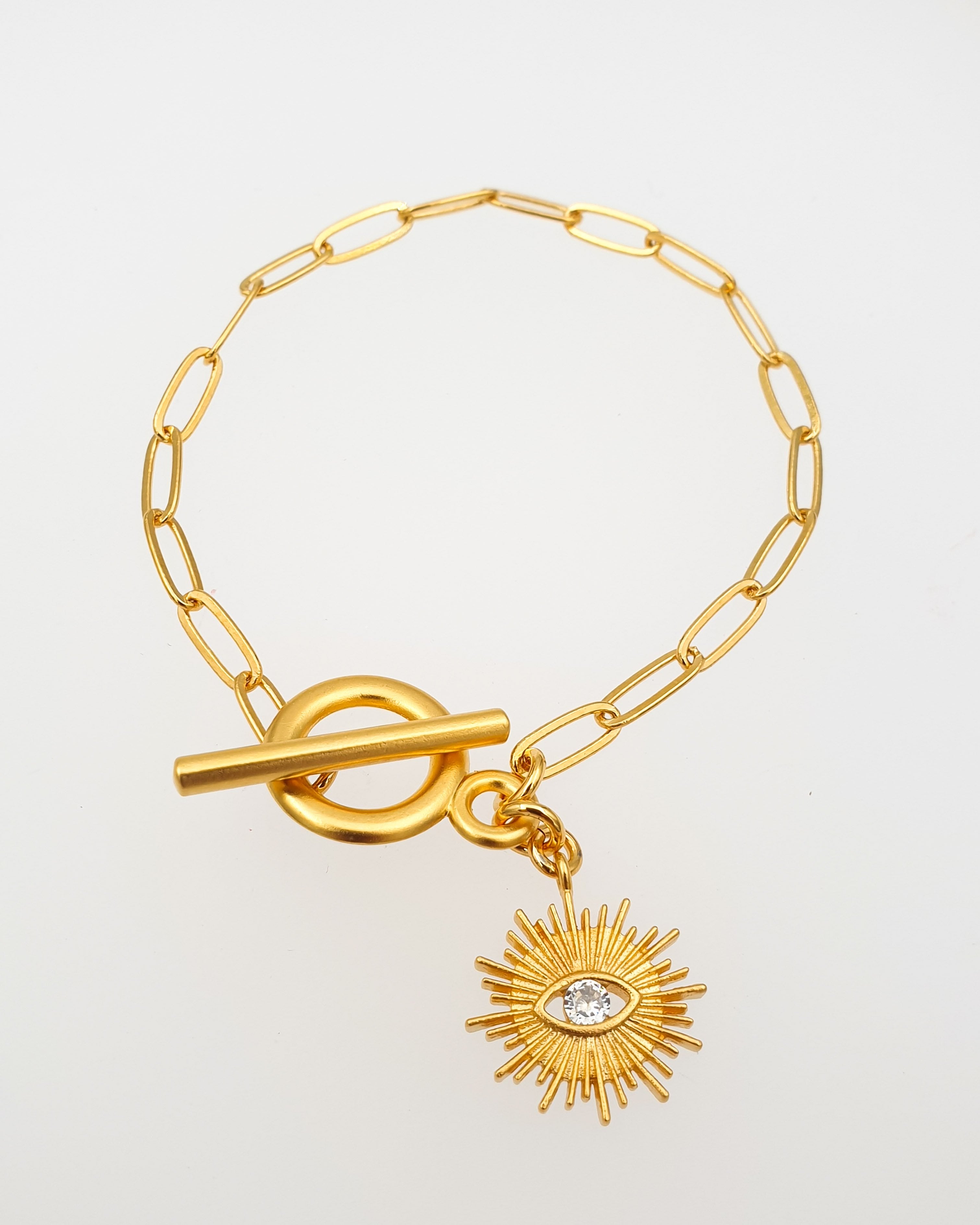 צמיד מלבנים עין שמש וזירקון