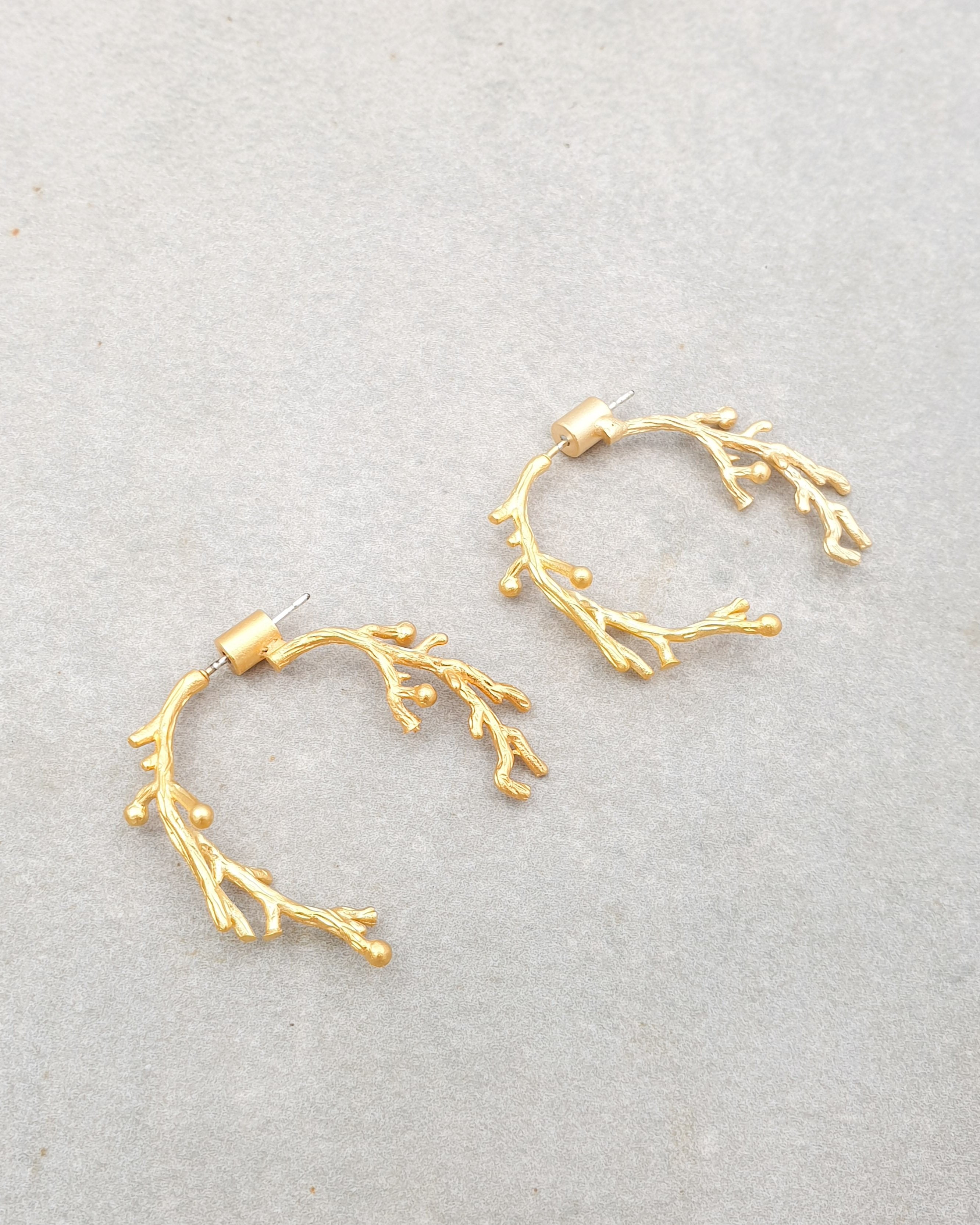 עגילי ענפים כפולים