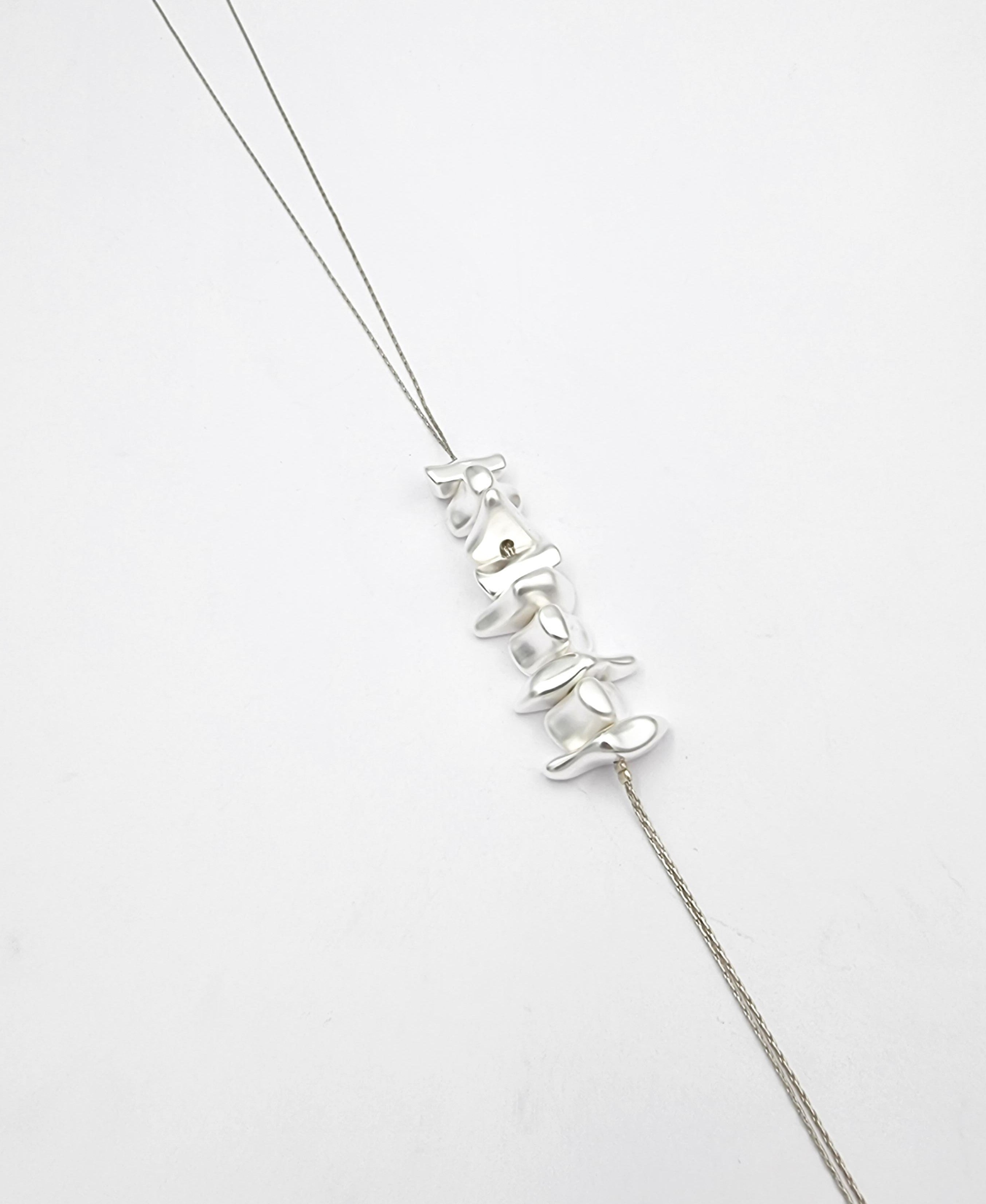 שרשרת עניבה פלחים פראי כסף