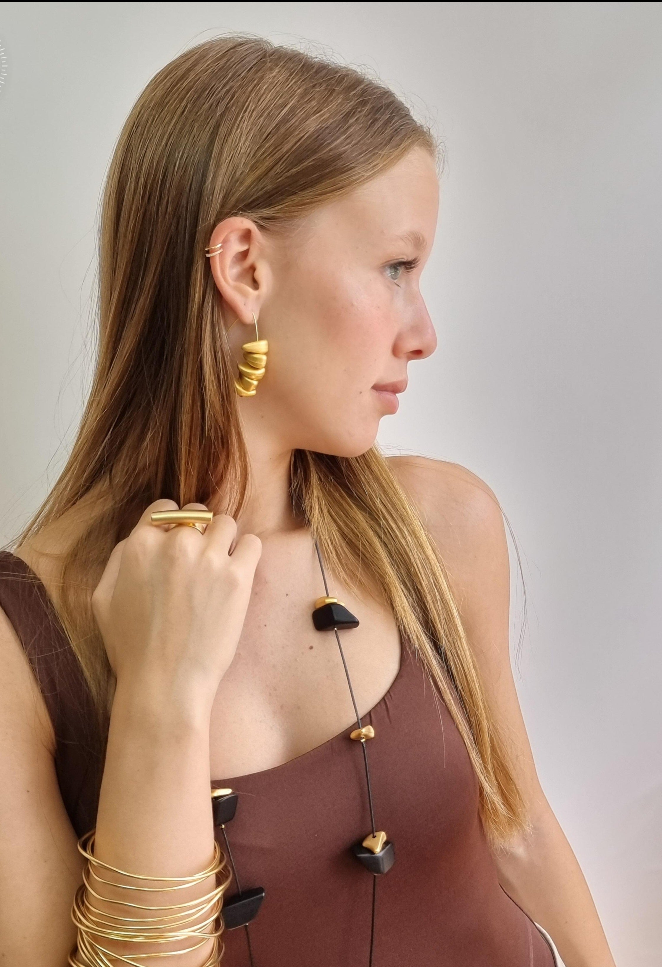 עגילי פלחים מאונך