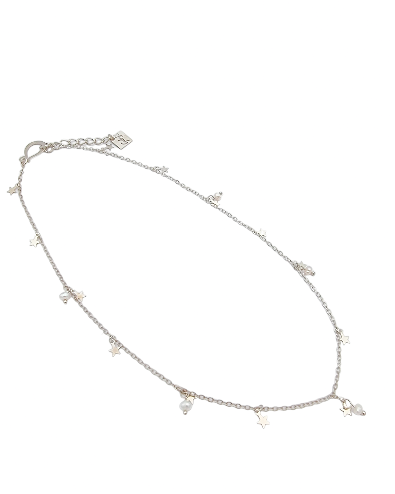 שרשרת גלקסיה פנינים קצרה כסף