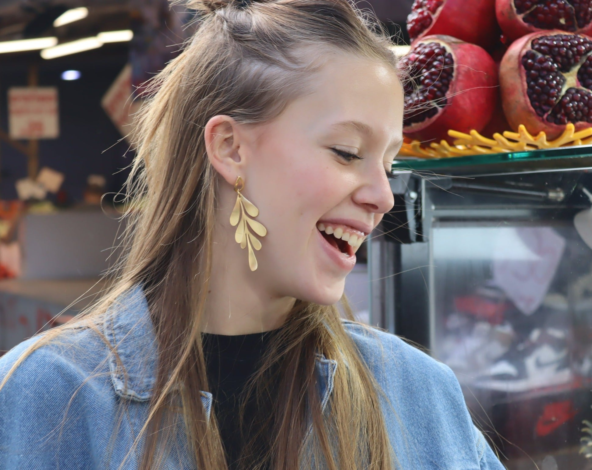 עגילי עלים שלומית