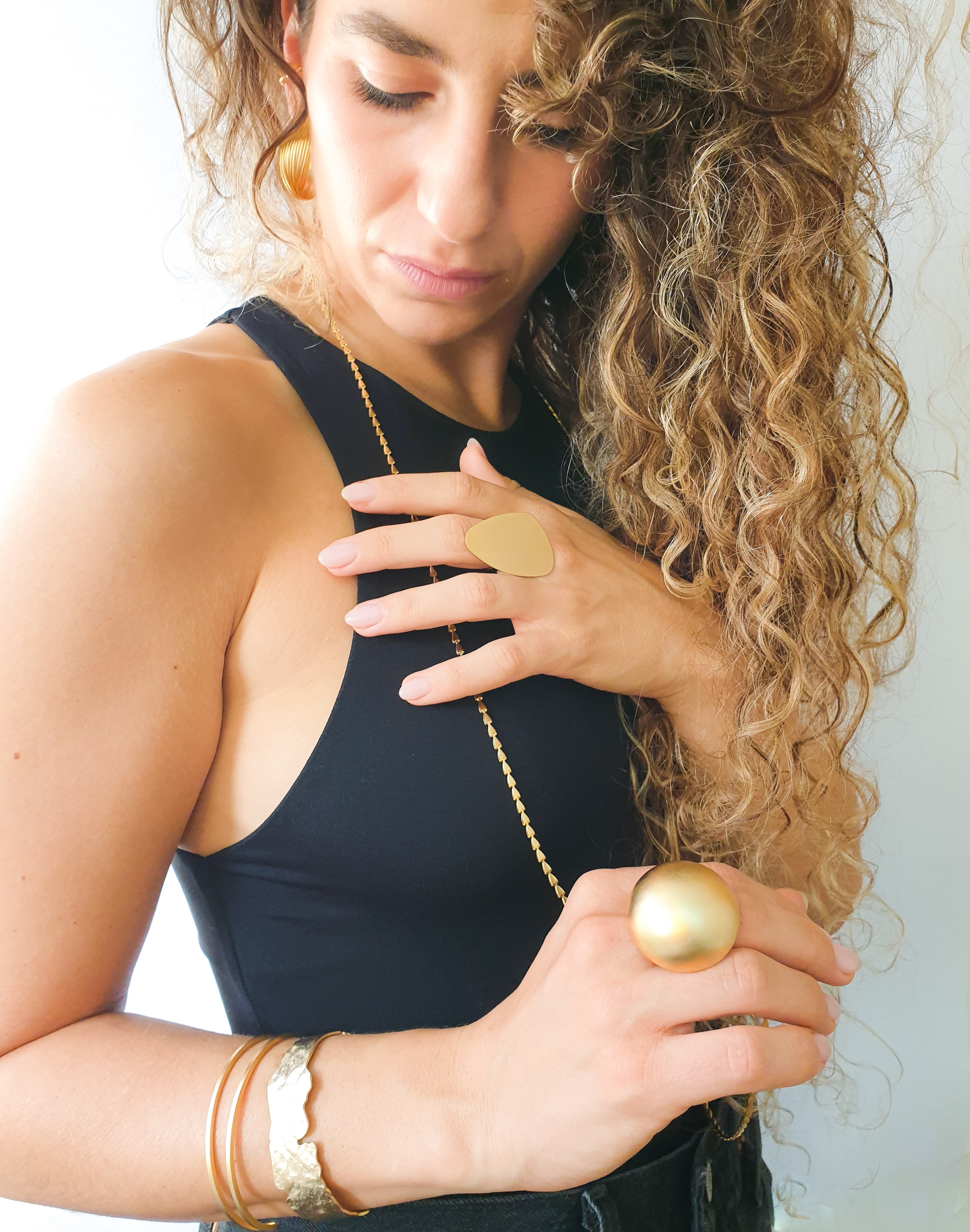 עגילי קליפס חישוק מניפה