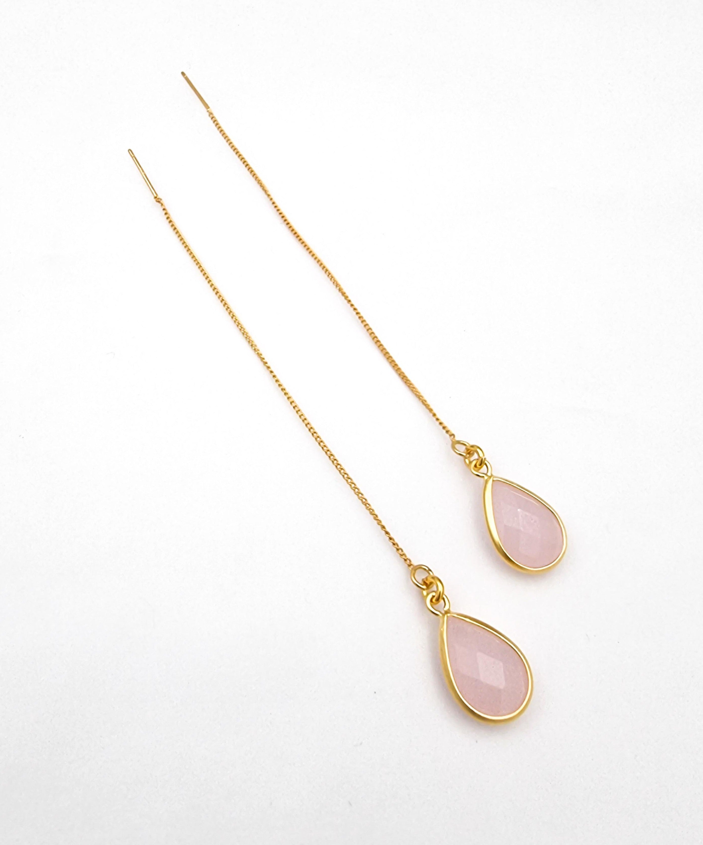 עגילי שרוך טיפה ממוסגרת