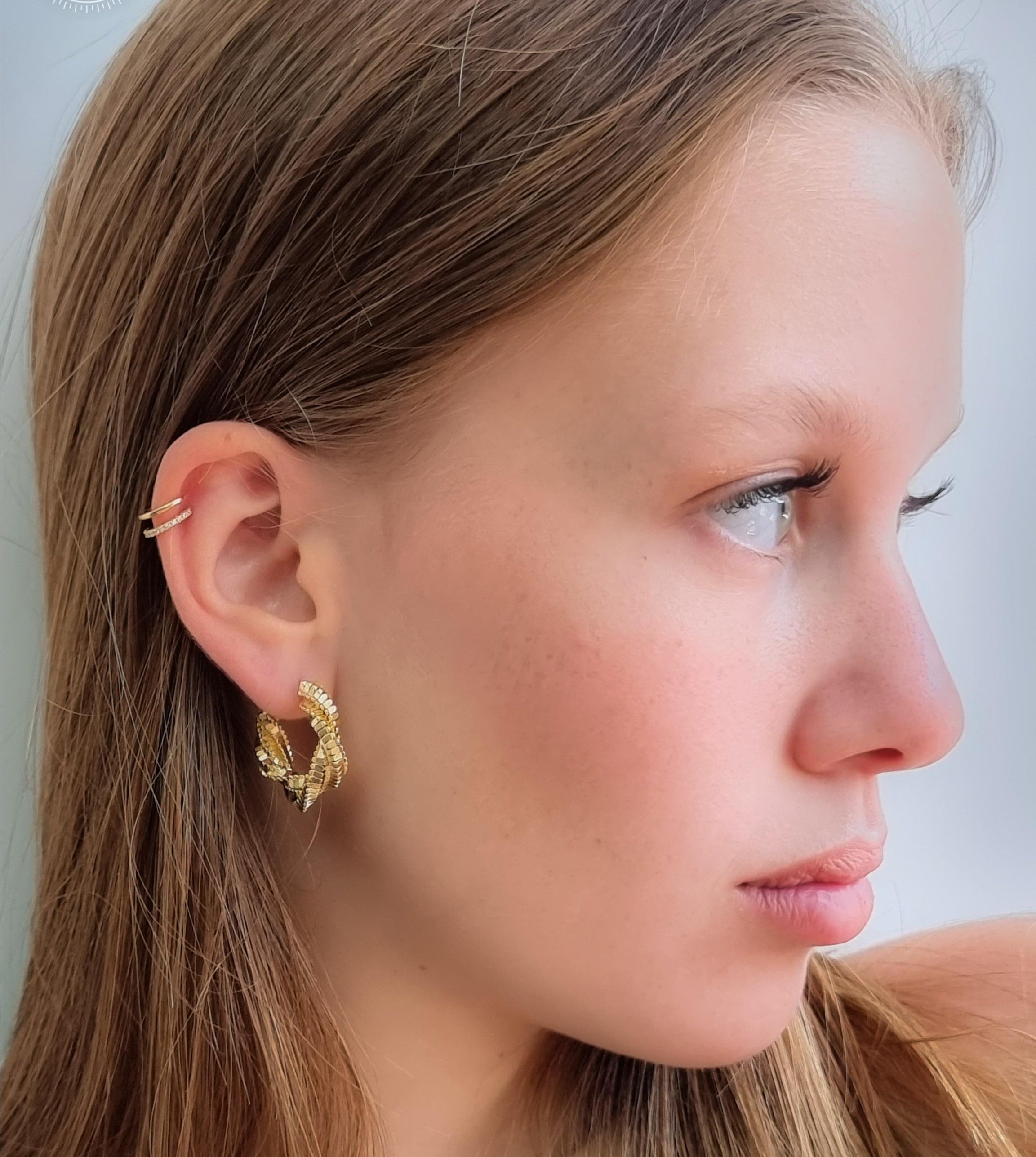 עגילי חישוק ג'ורג'יה כסף