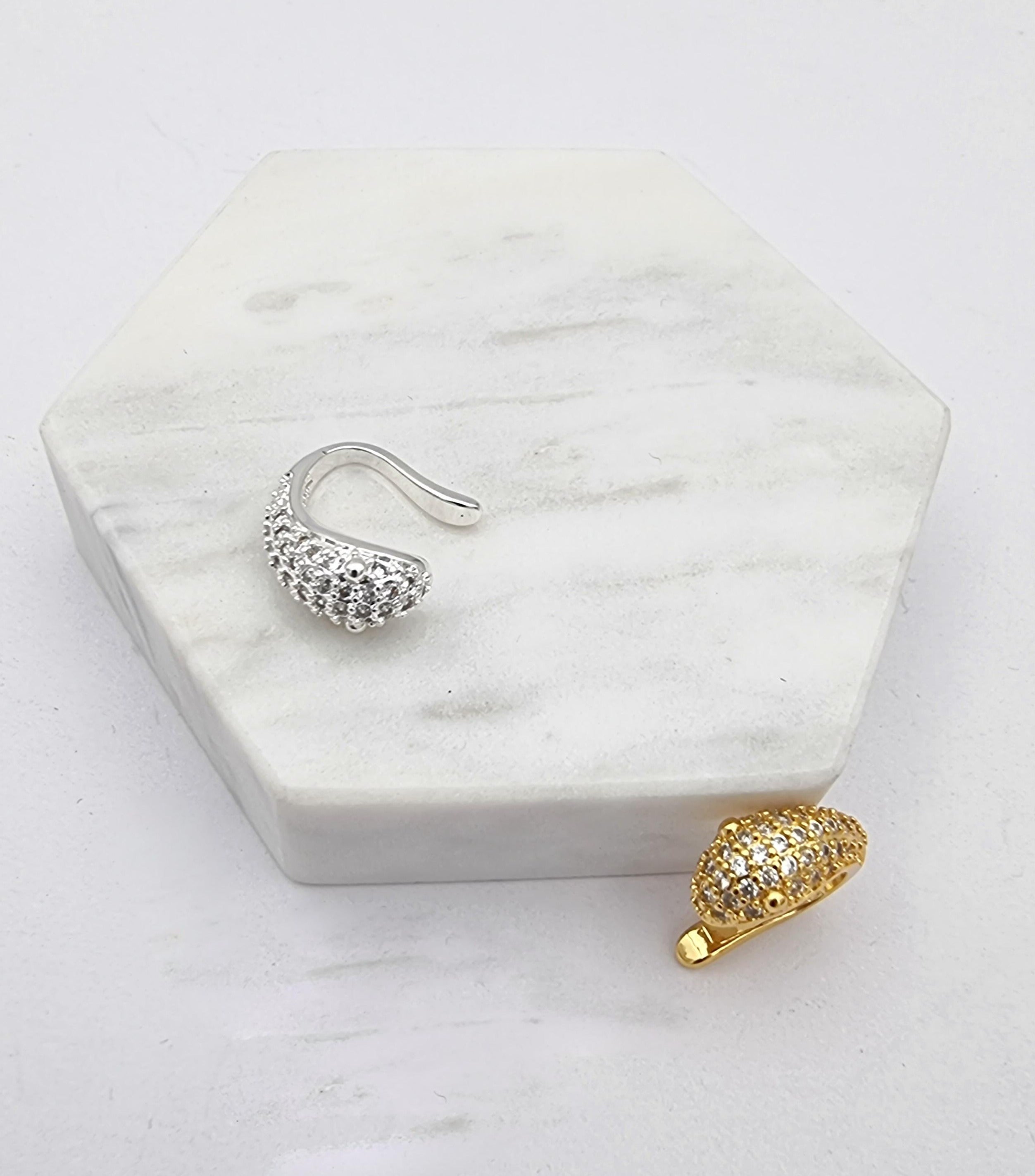 עגיל הליקס נחש זירקונים