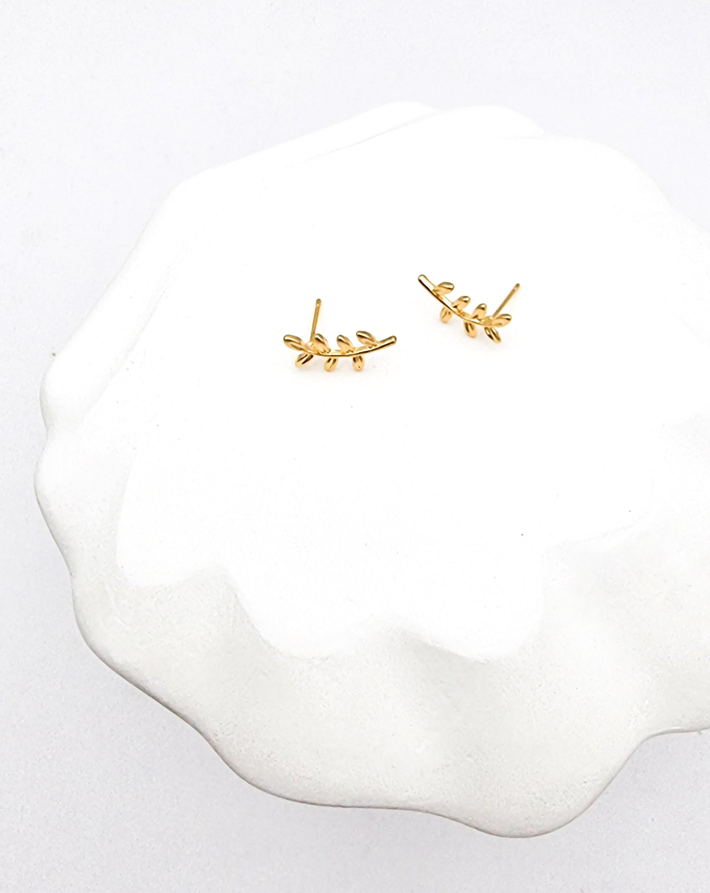 עגילי ענף צמודים