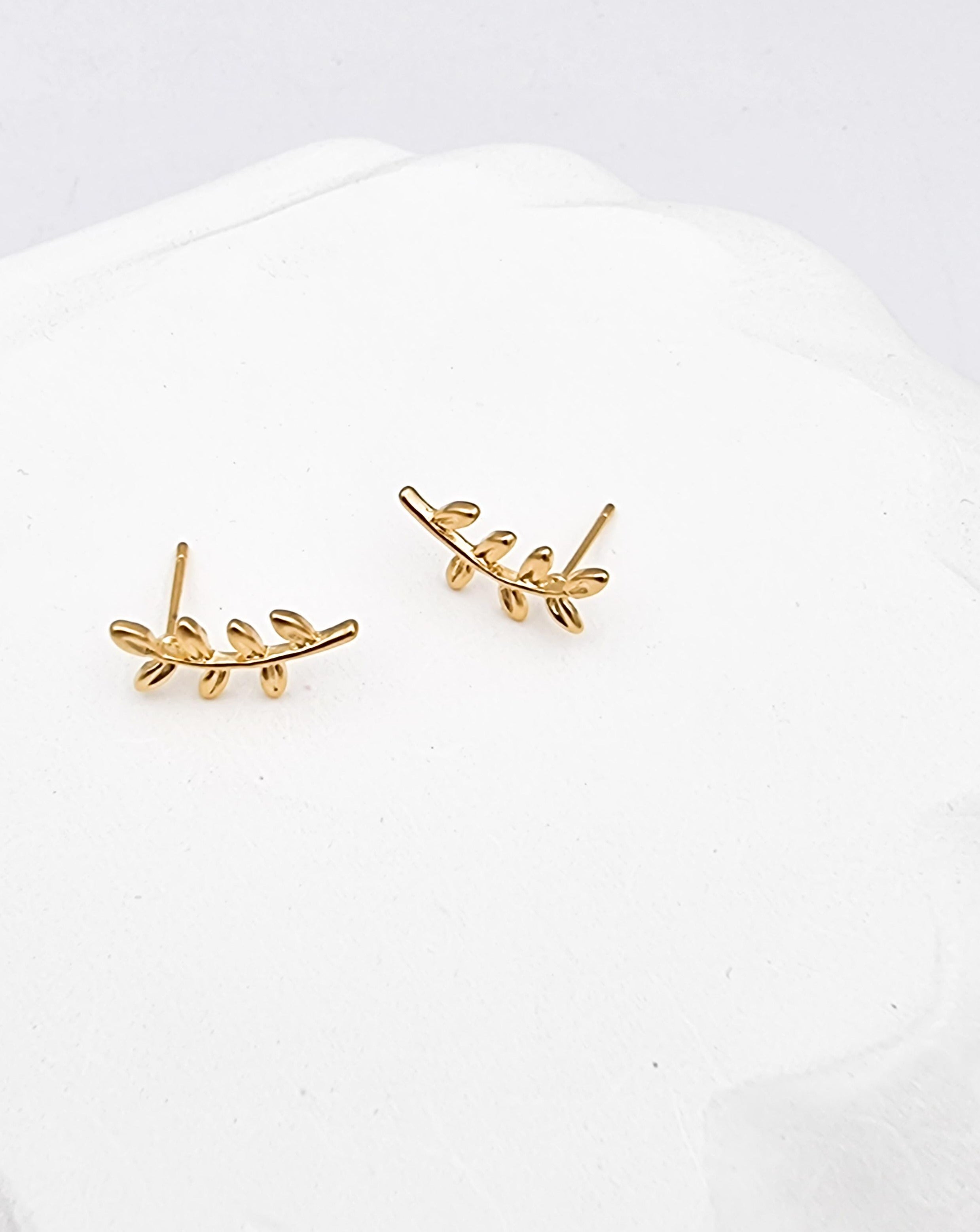 עגילי ענף צמודים