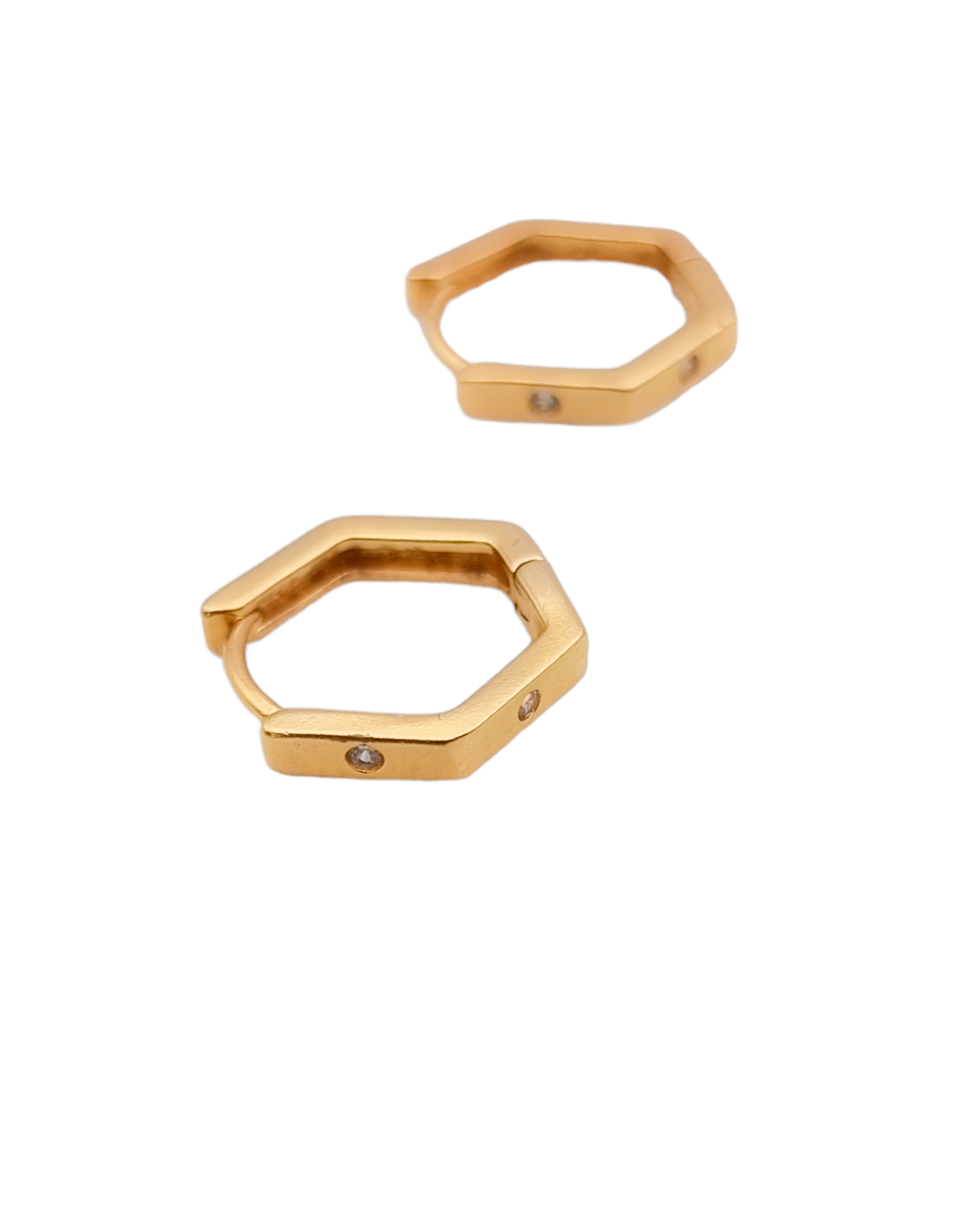 עגילי חישוק מחומשים