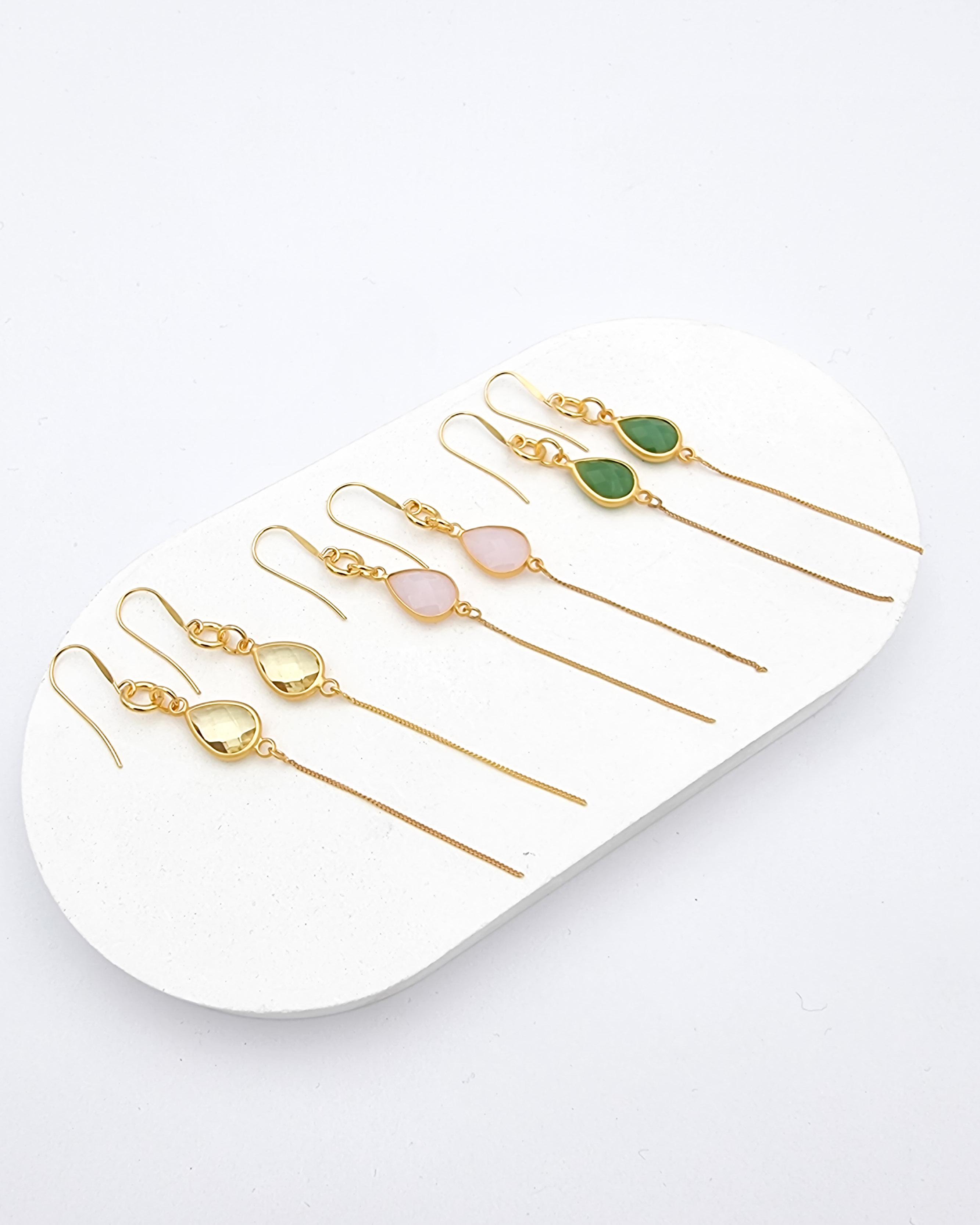 עגילי טיפת קריסטל שוונץ