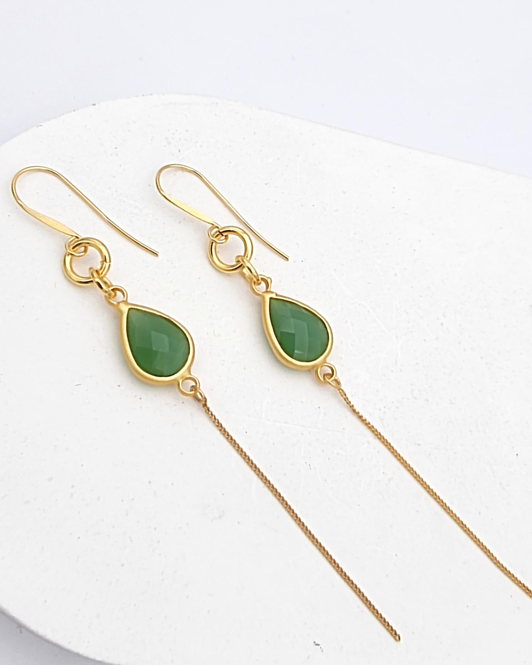 עגילי טיפת קריסטל שוונץ