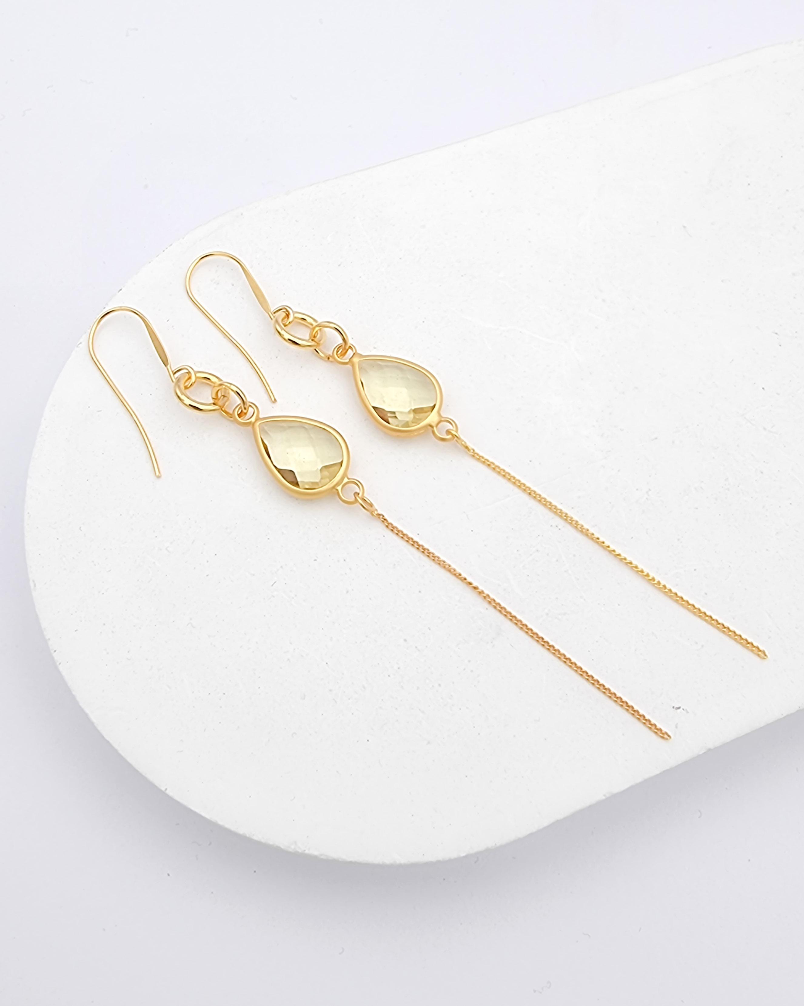 עגילי טיפת קריסטל שוונץ