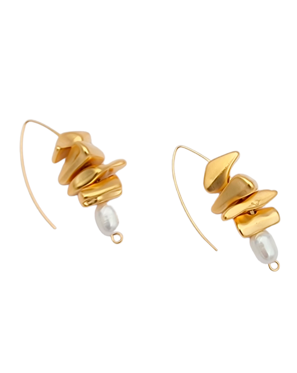 עגילי אתניק פנינה