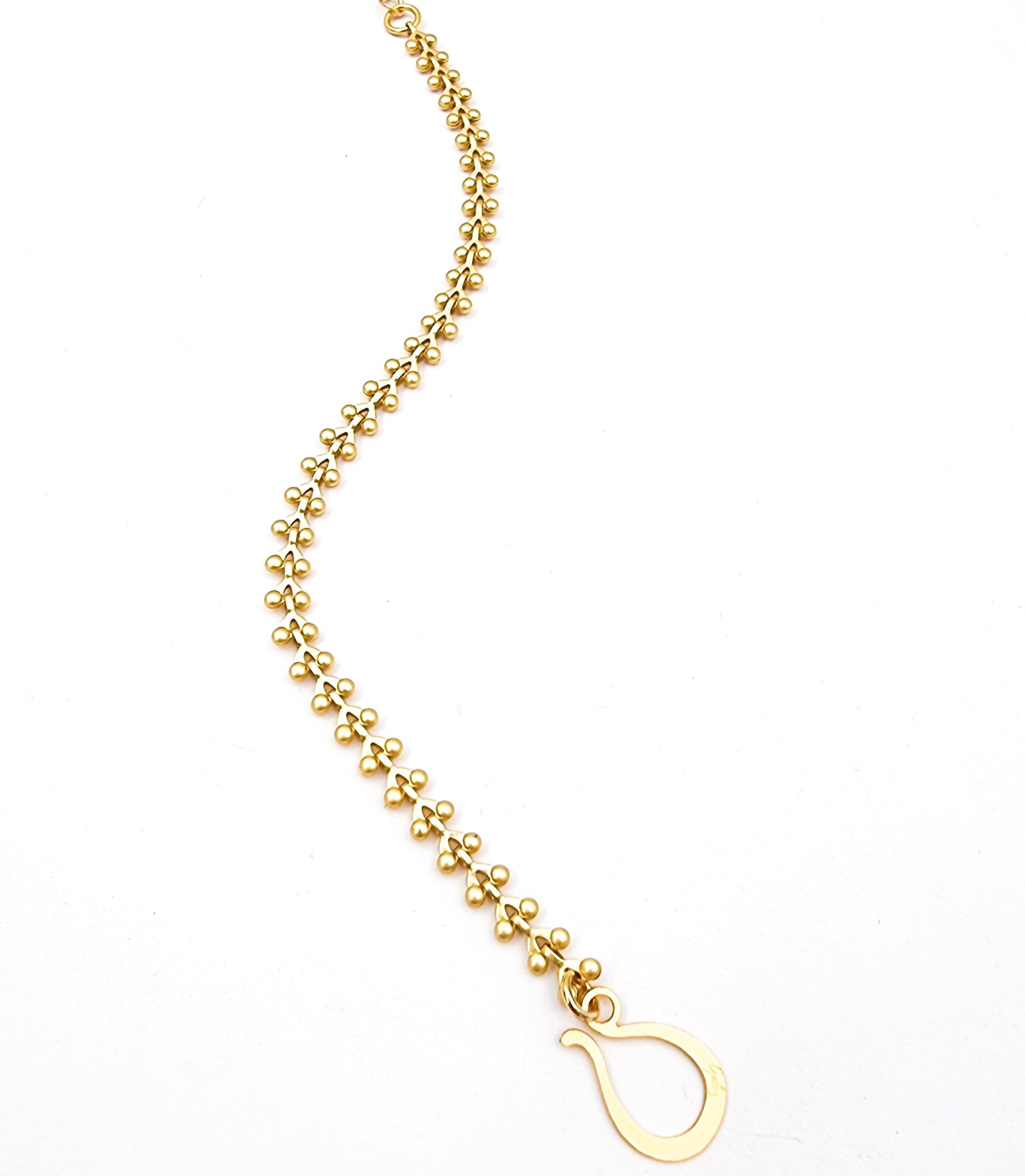 צמיד חיצים מעוגלים לאקי זהב