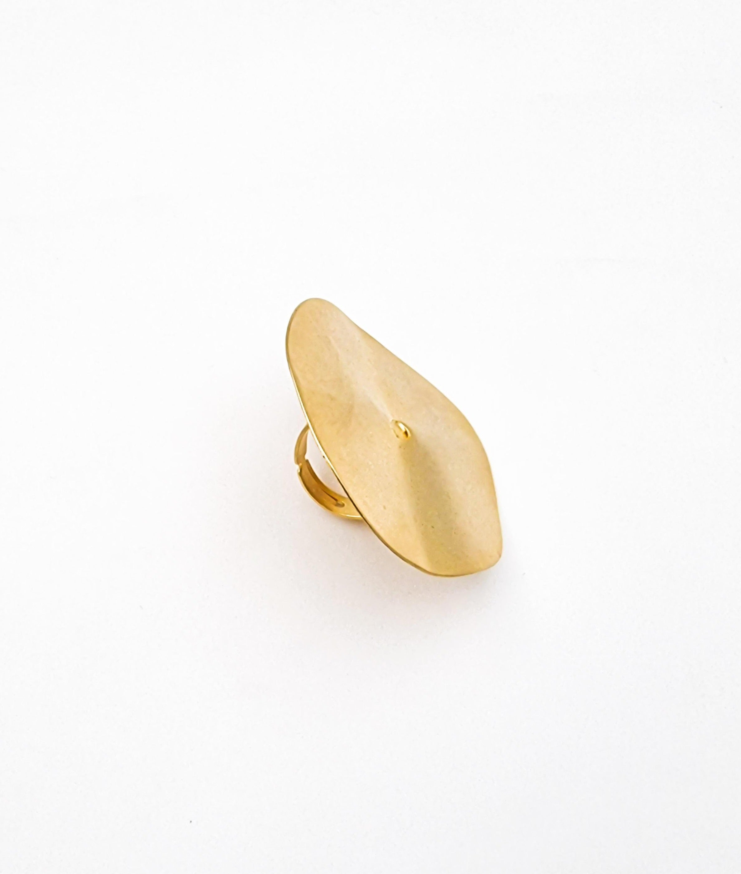 טבעת תקליט ענק עבודת יד