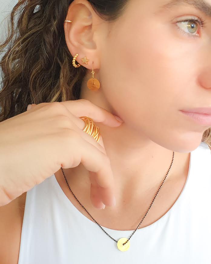 טבעת סליל עבודת יד זהב