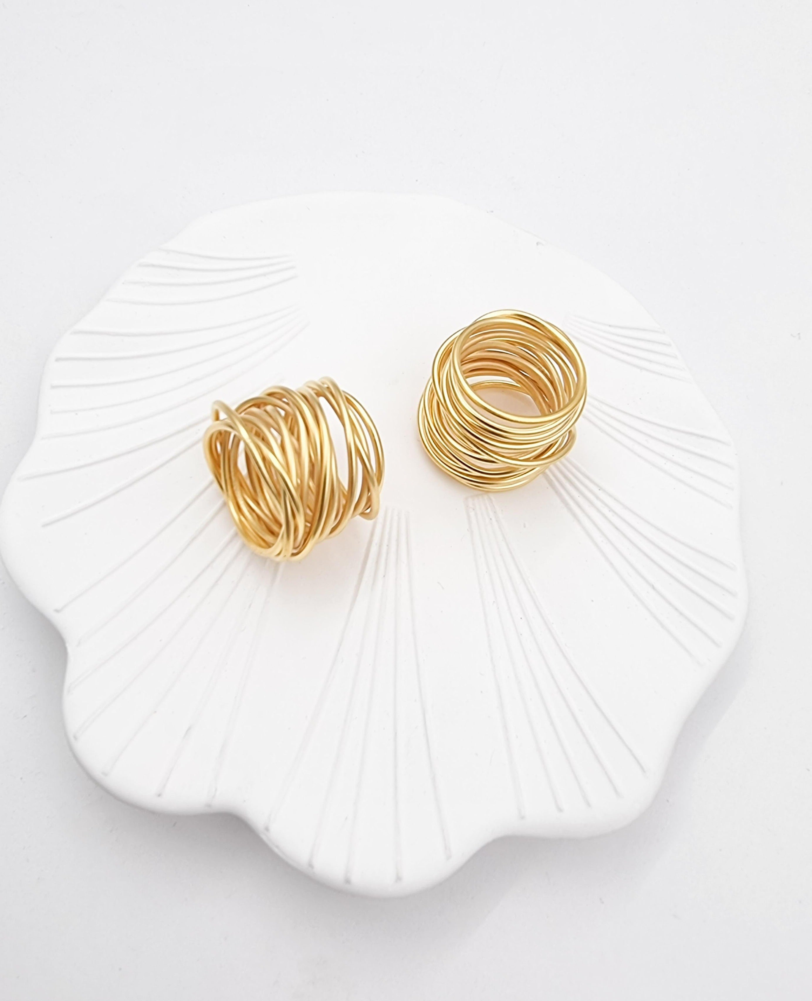 טבעת סליל עבודת יד זהב