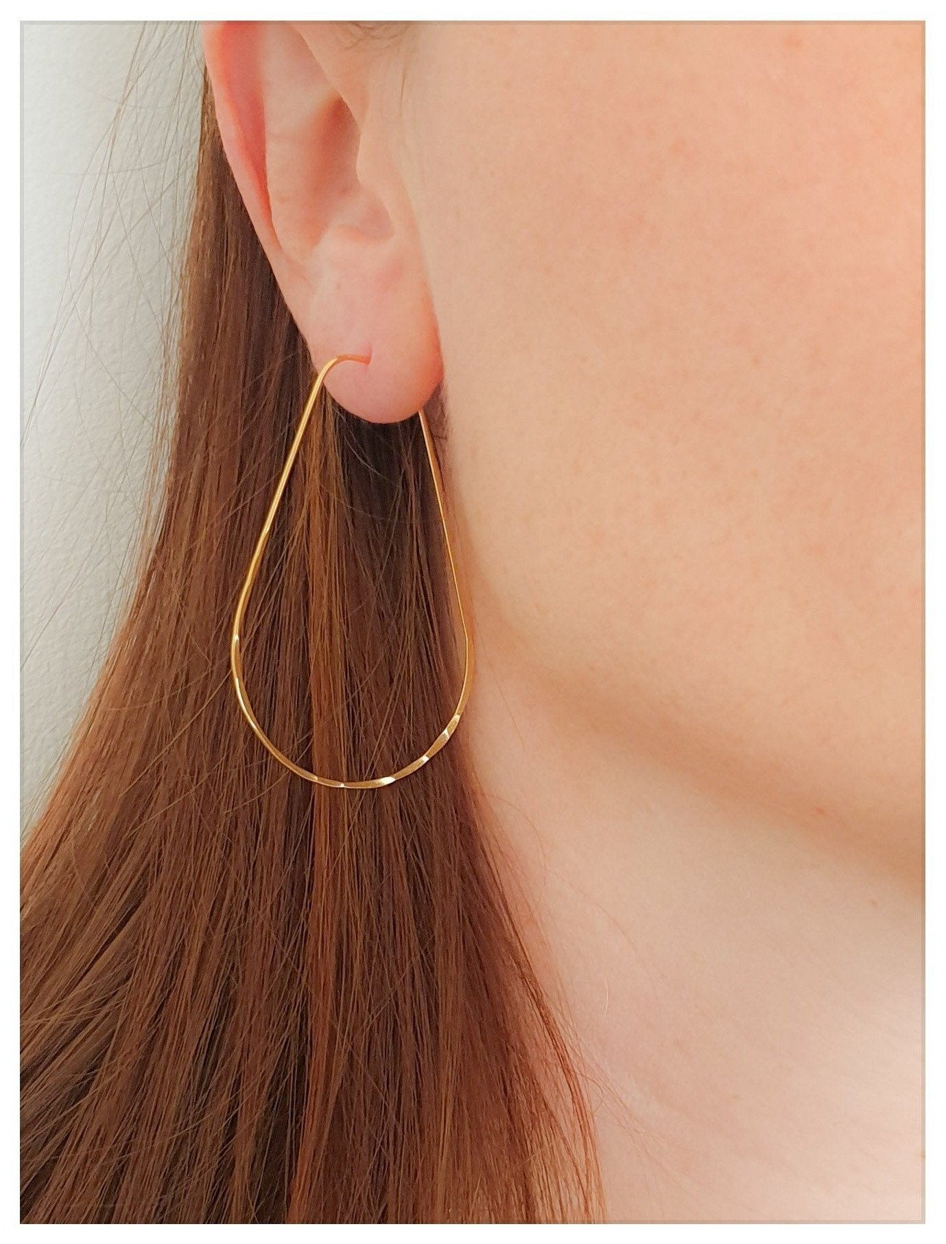 עגילי עבודת יד U