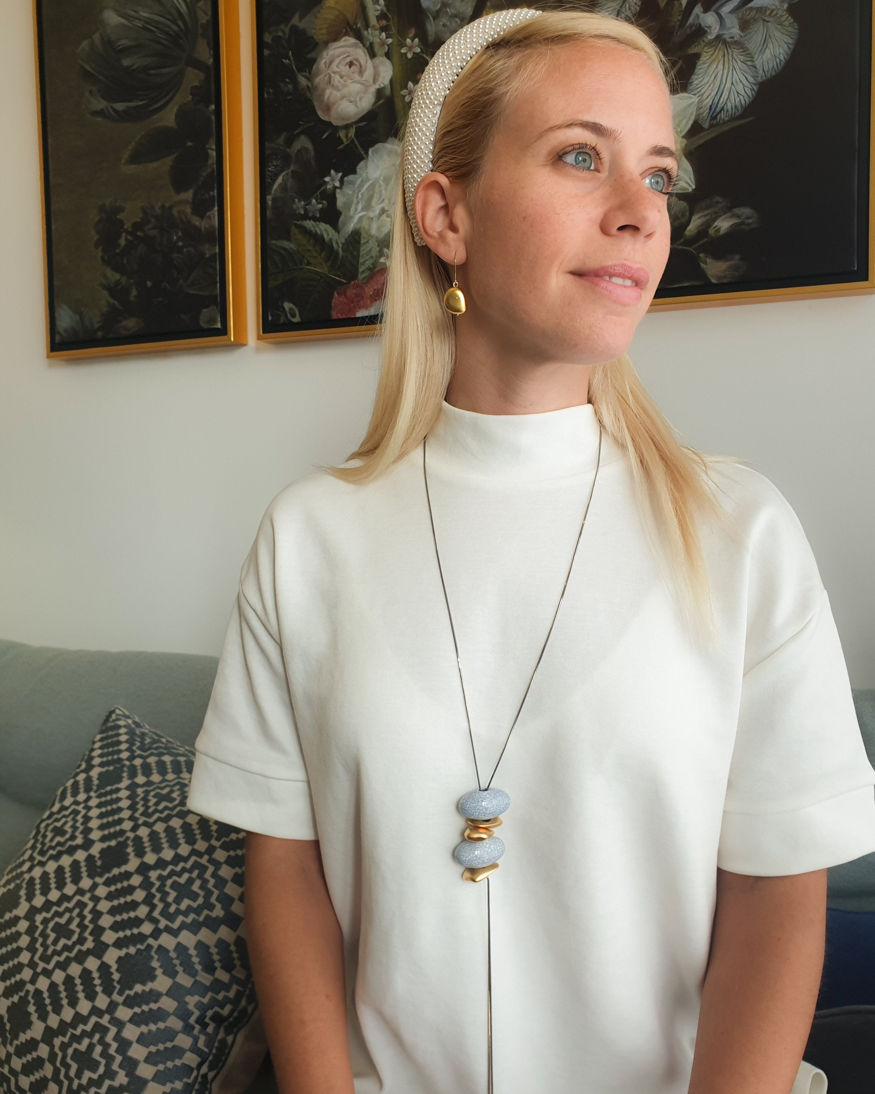 עגילי פירמיד תלויים