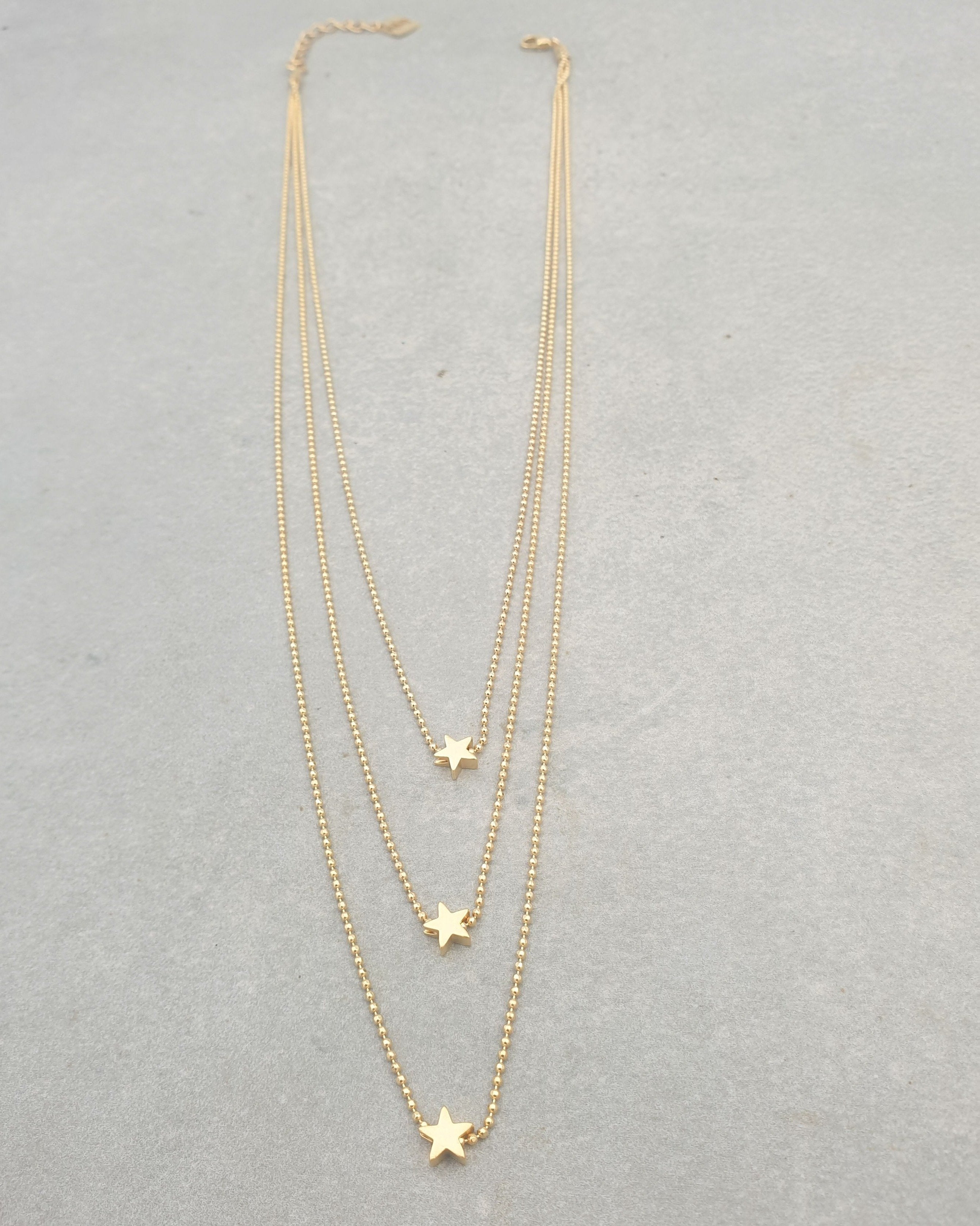 שרשרת 3 שכבות כוכבים
