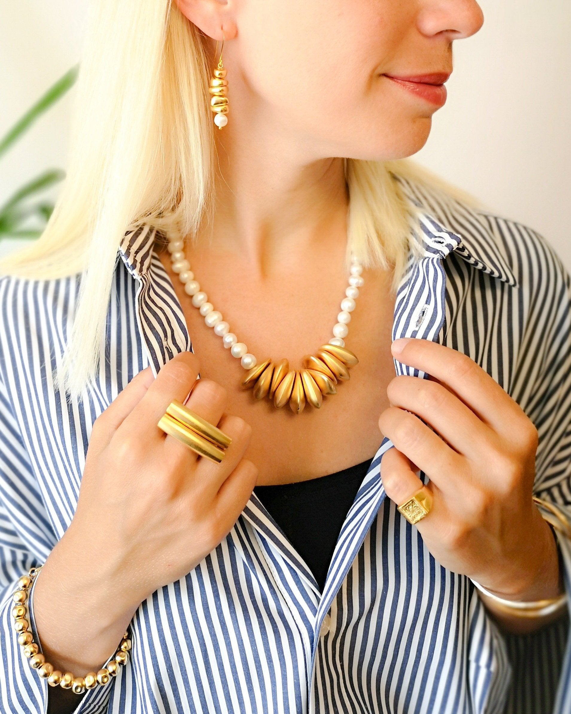 עגילי פלחים פנינה