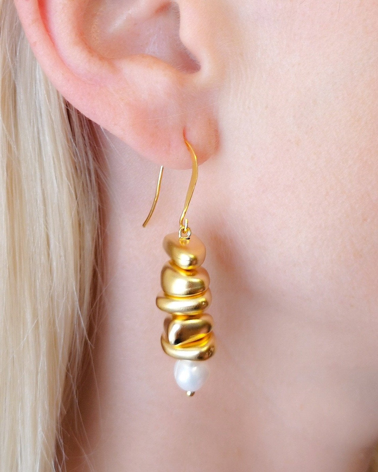 עגילי פלחים פנינה