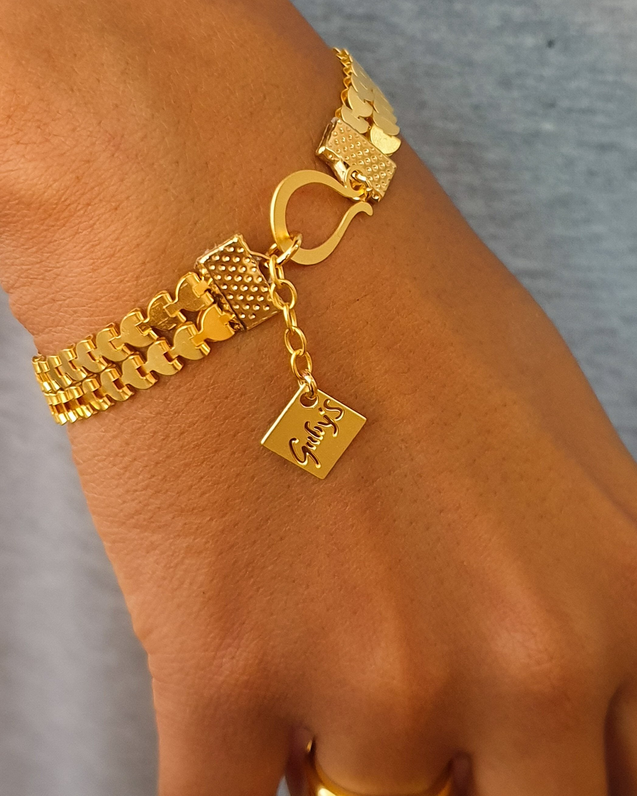 צמיד שורות לבבות