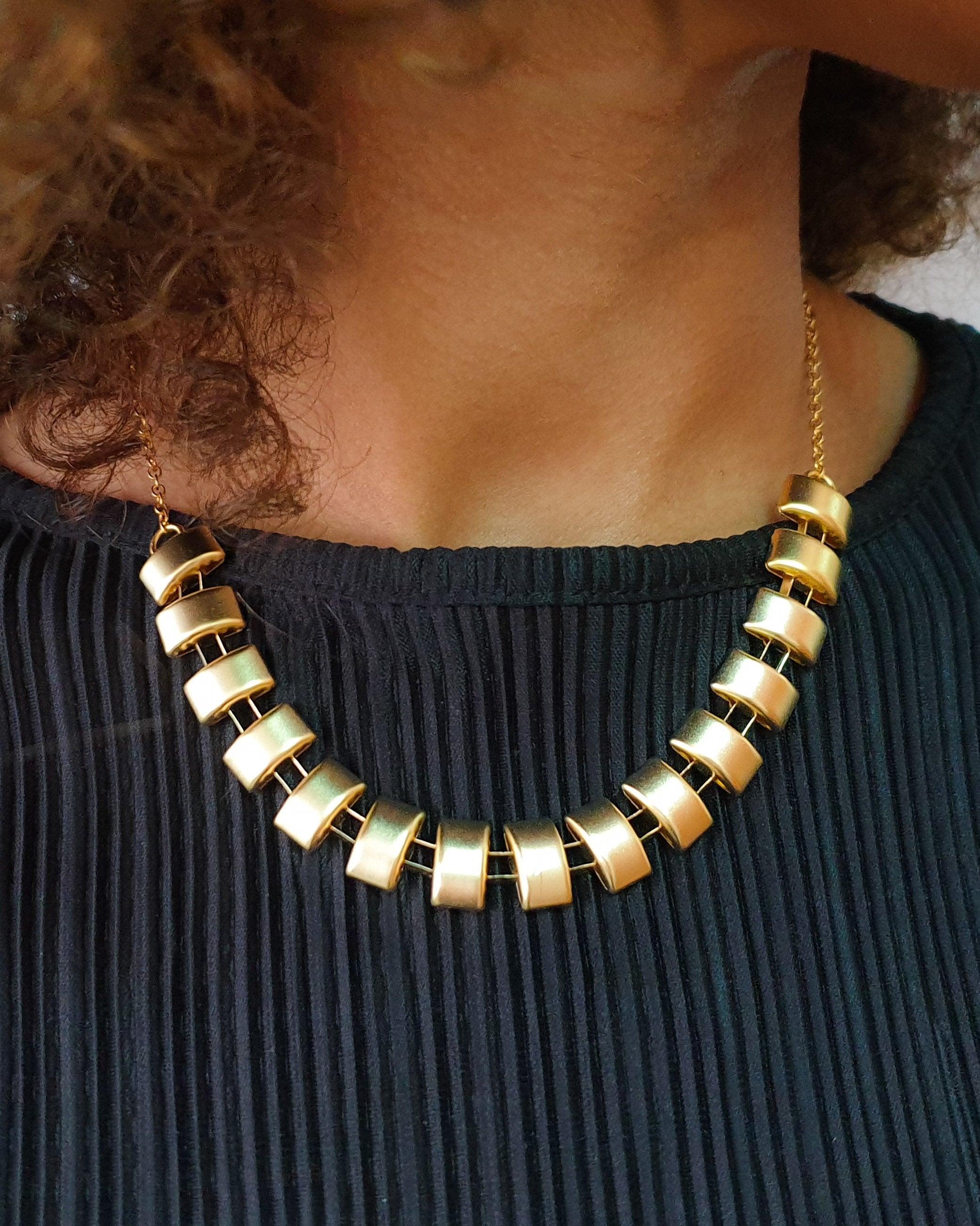 שרשרת מלבני נפח קצרה כסף