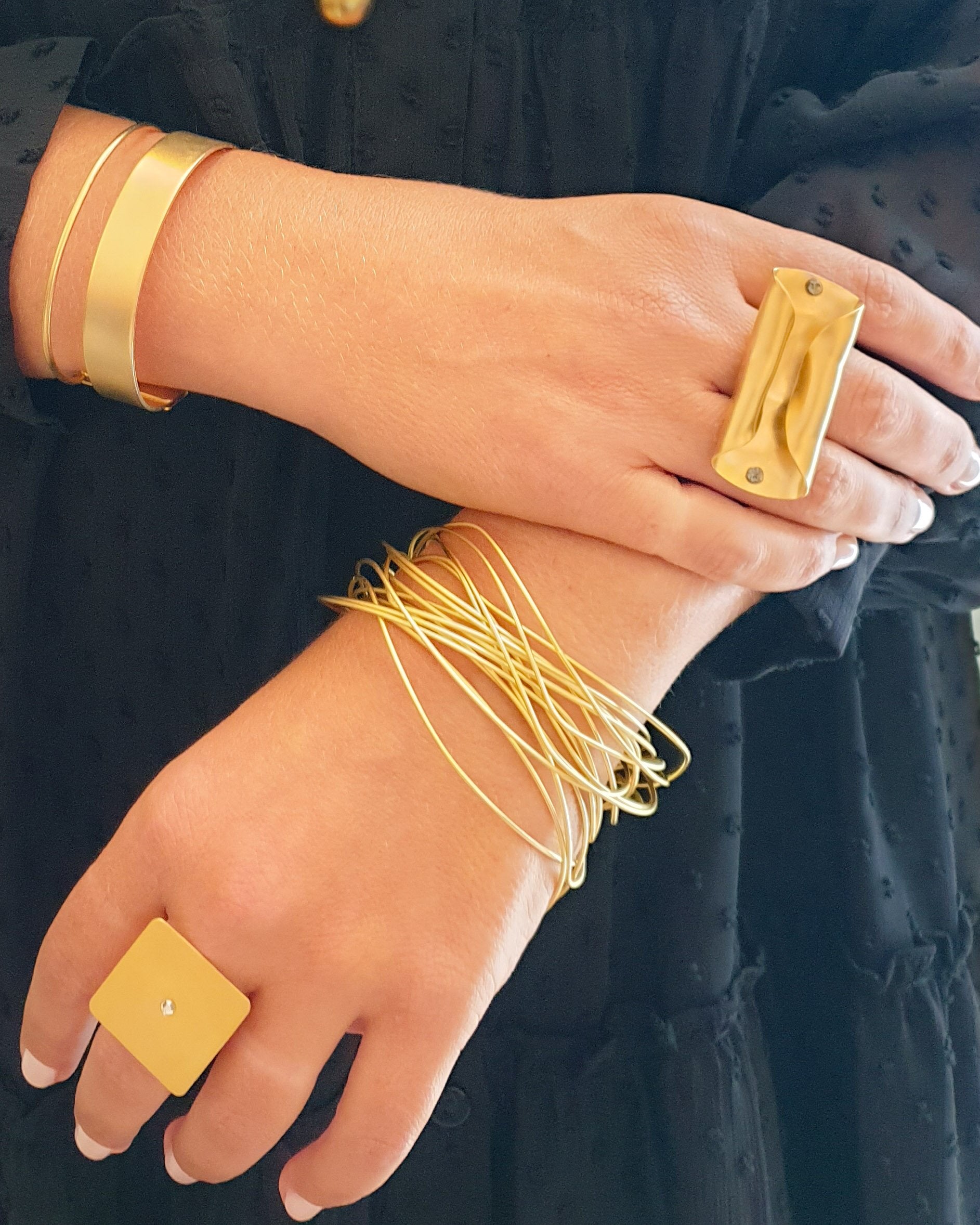 טבעת מקופלת עבודת יד