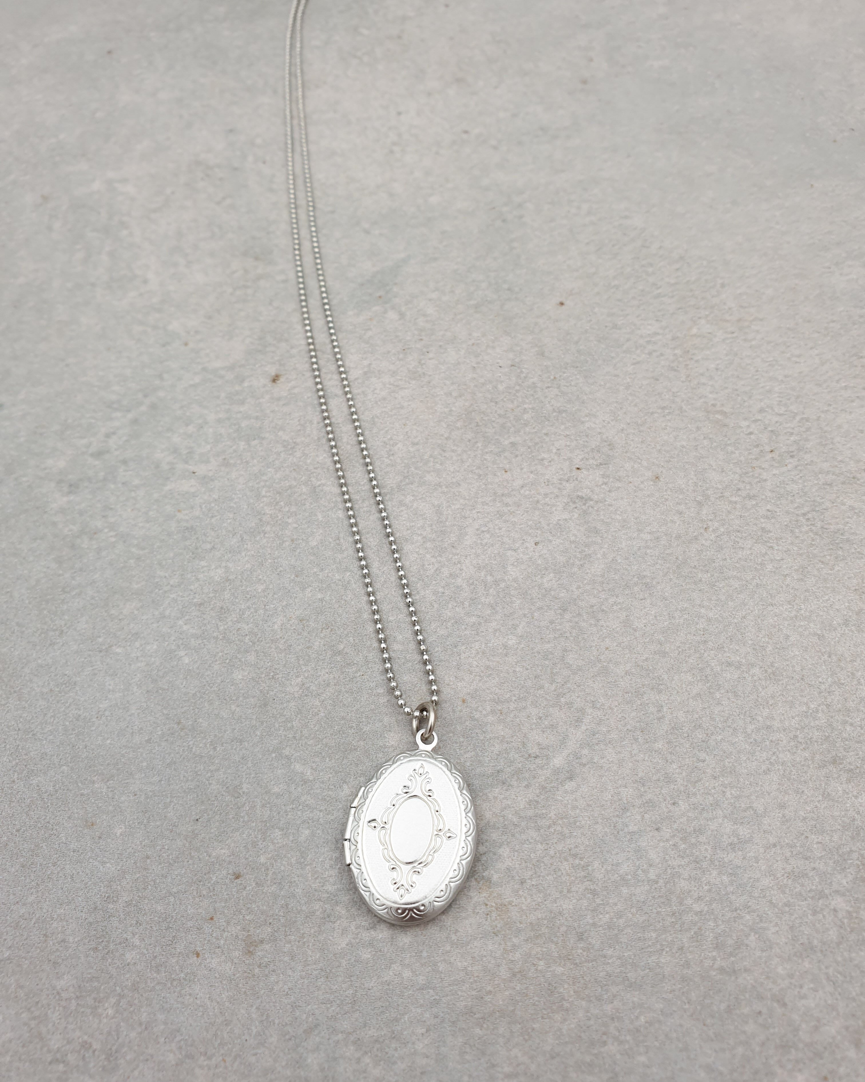 שרשרת אובל נפתח ארוכה כסף