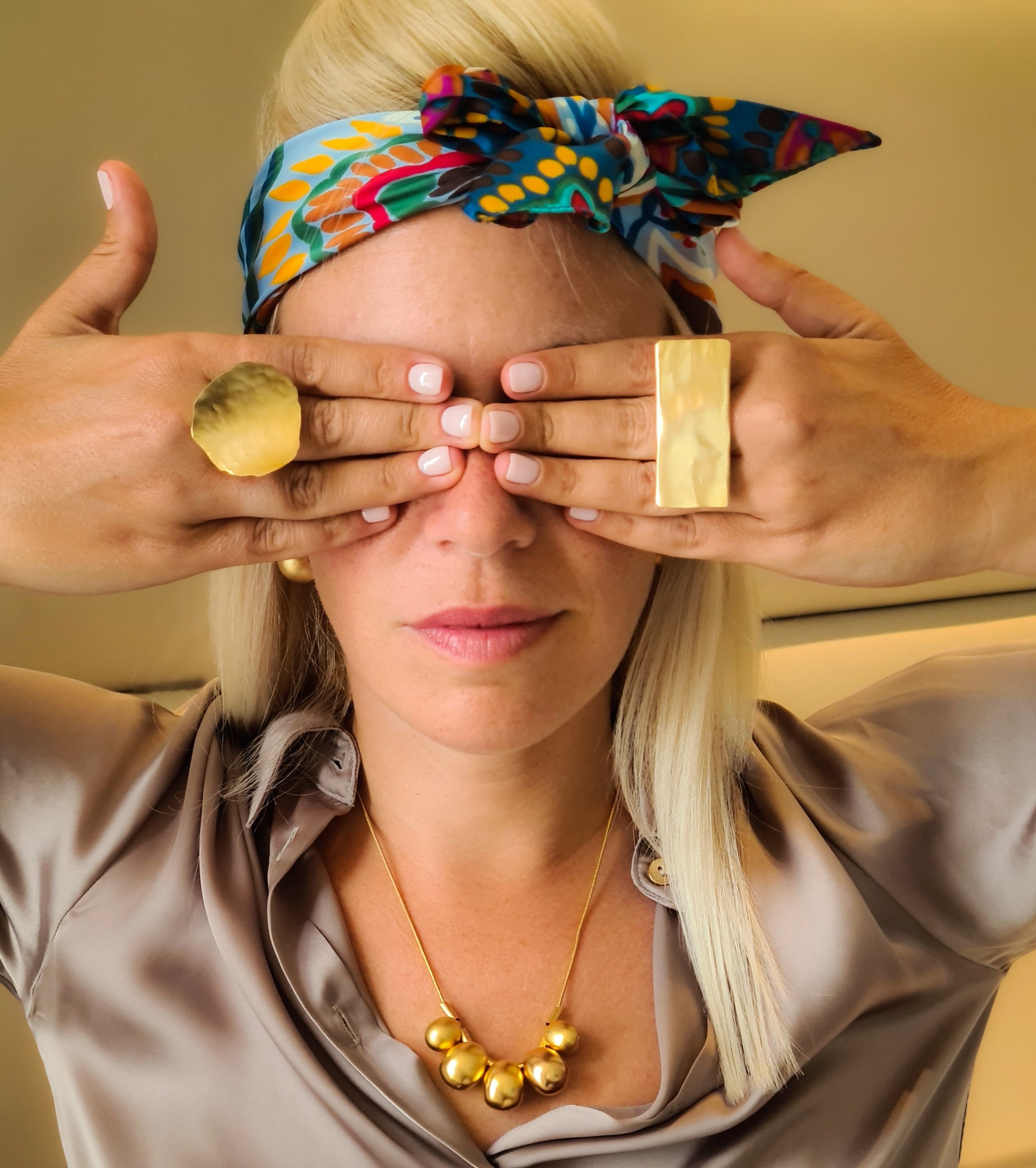 טבעת אובל רקוע עבודת יד