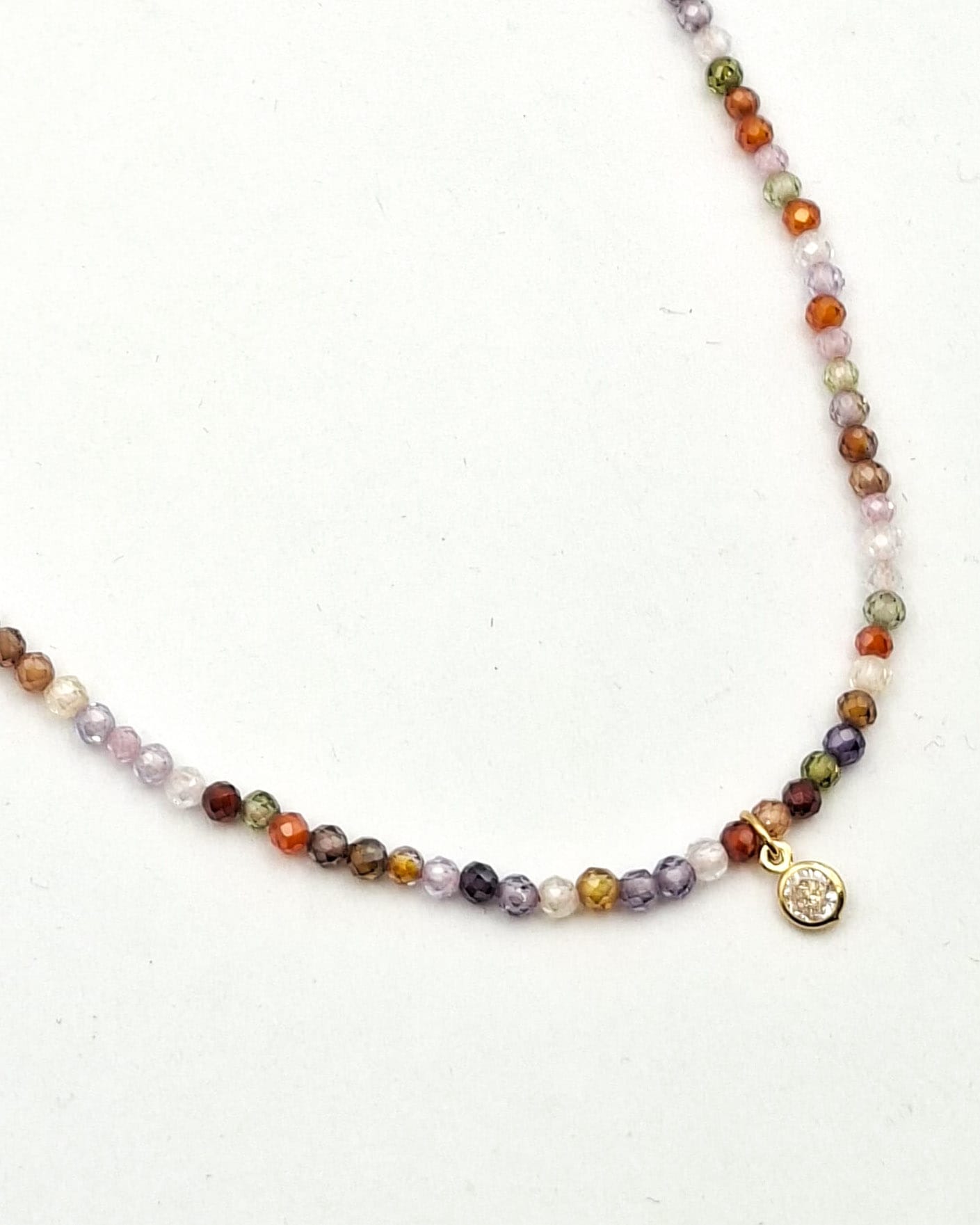 שרשרת אבנים אמתיות מיני קולור זירקון